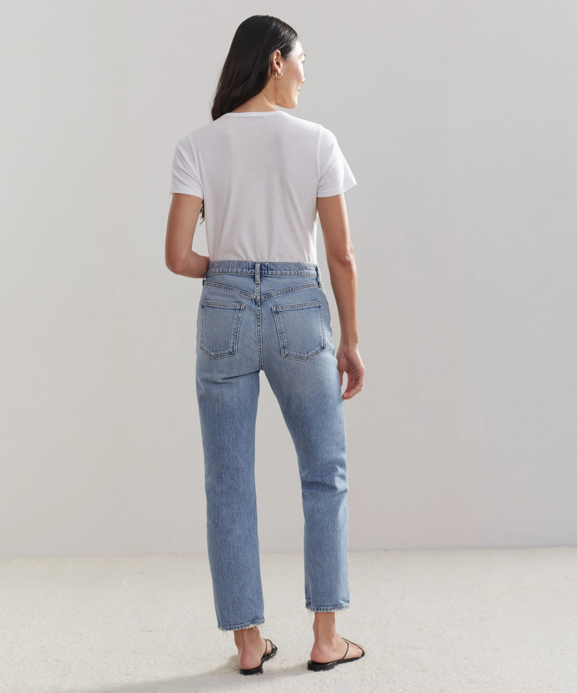 High Rise Stovepipe Jean Fade Resistant Dye