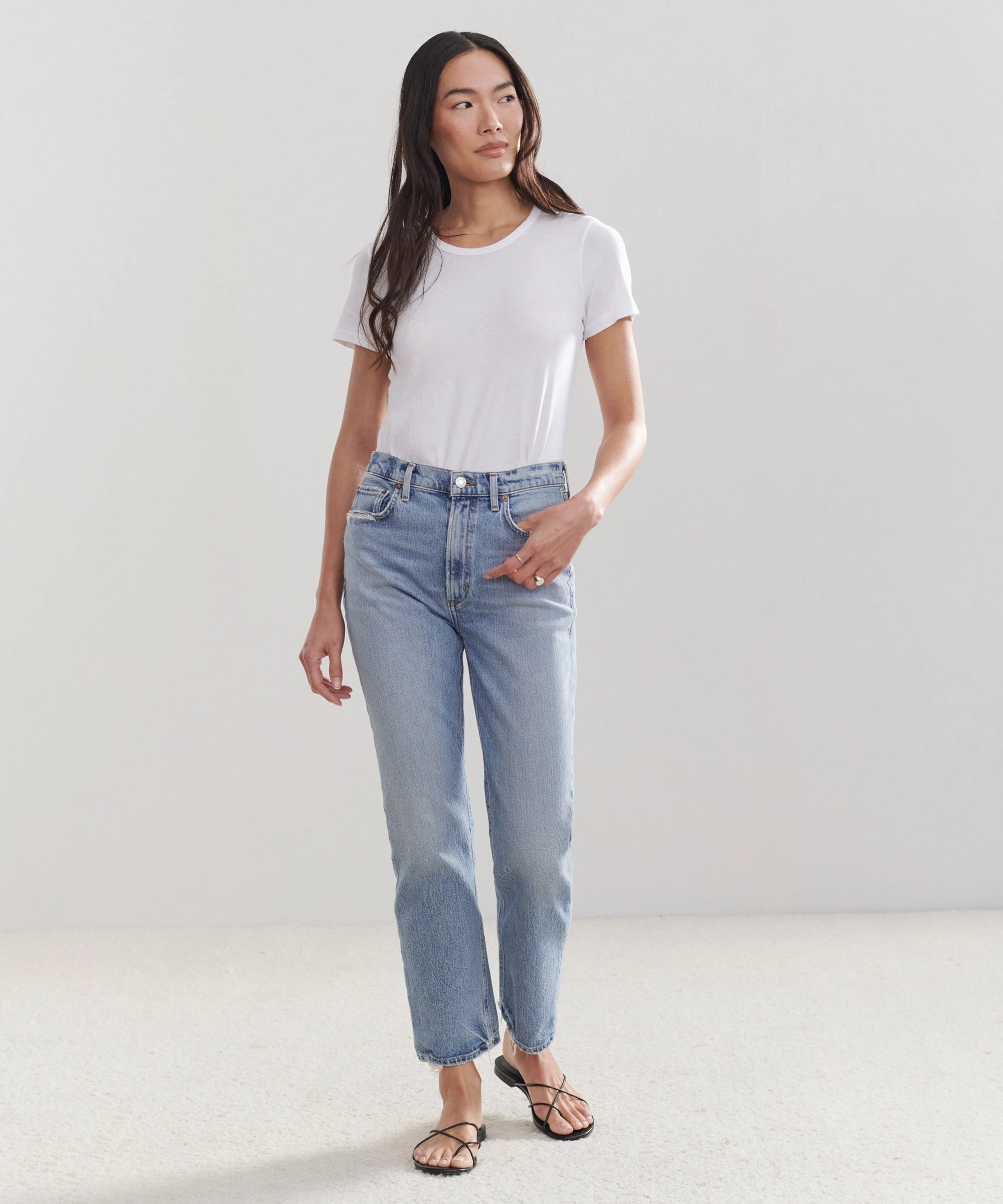 High Rise Stovepipe Jean hypoallergenic
