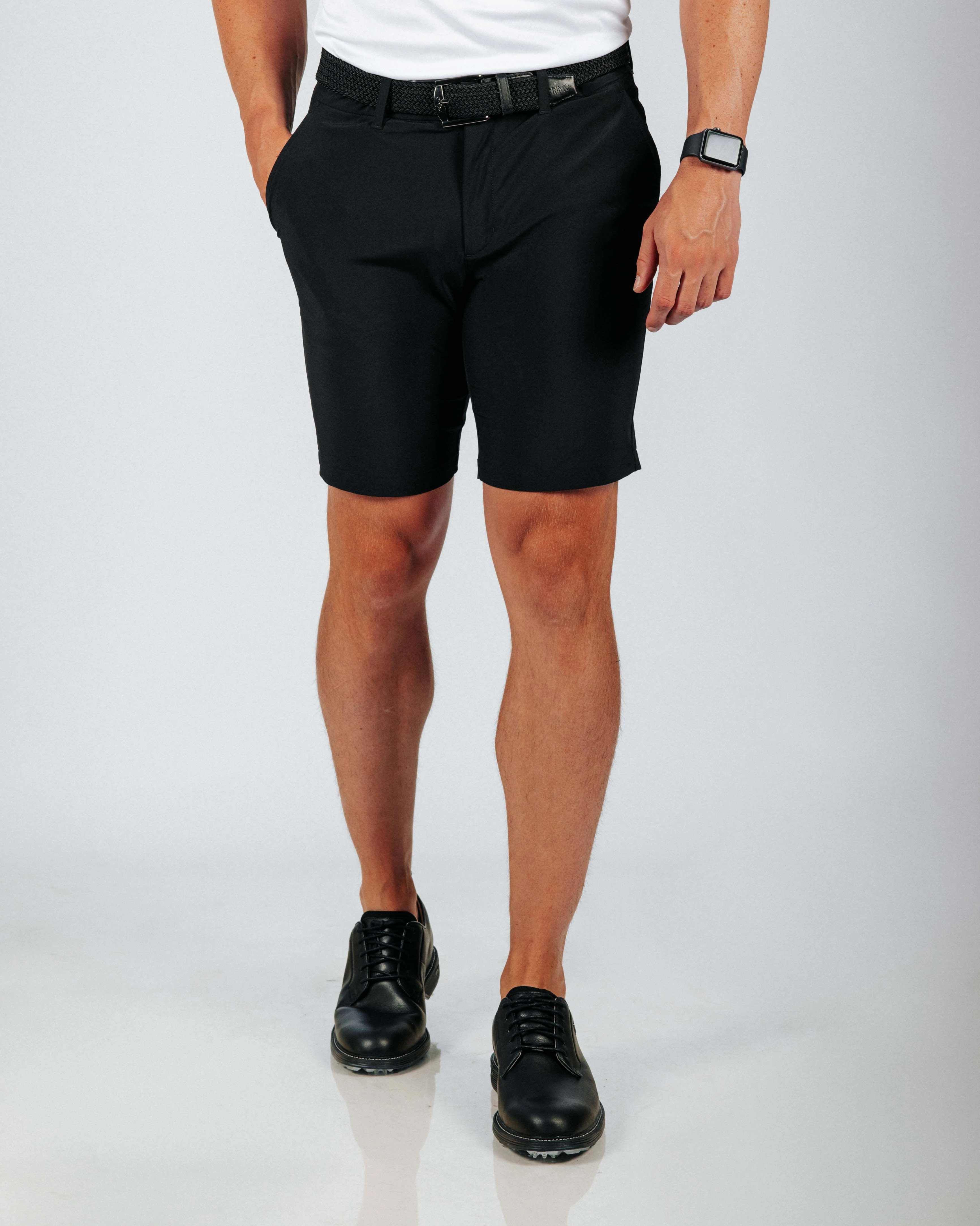 Men's Black Golf Shorts Sporty Chic