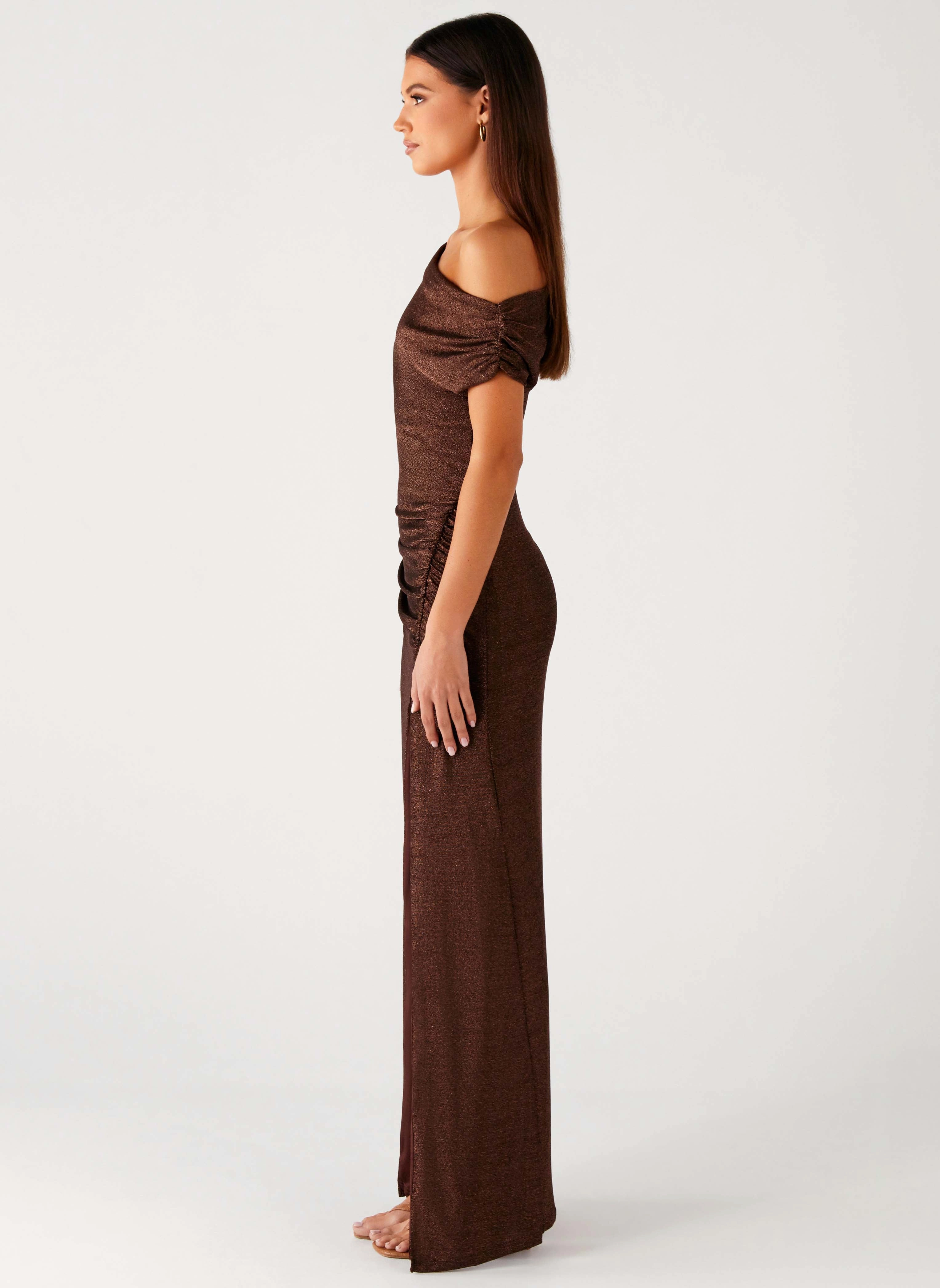 Harvest Moon Maxi Dress - Chocolate Sleek Form Stylish Feel