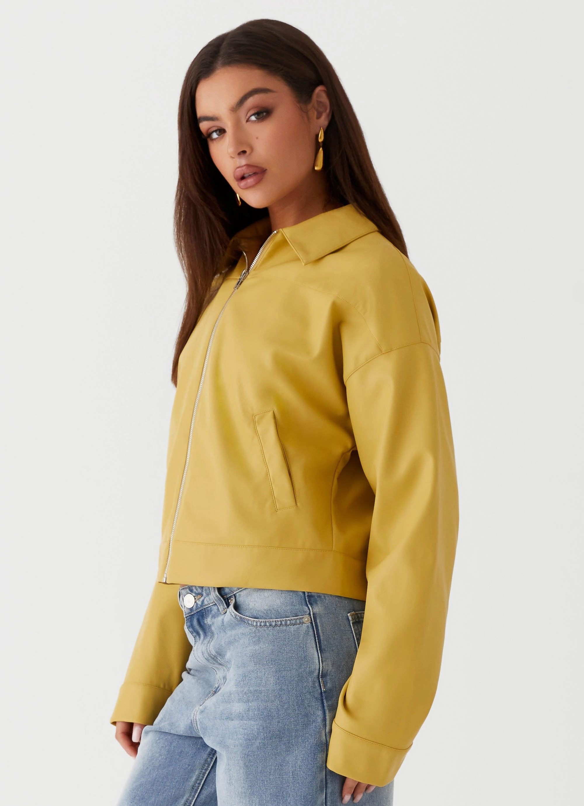 Elara Oversized Jacket - Yellow Multipurpose Layering