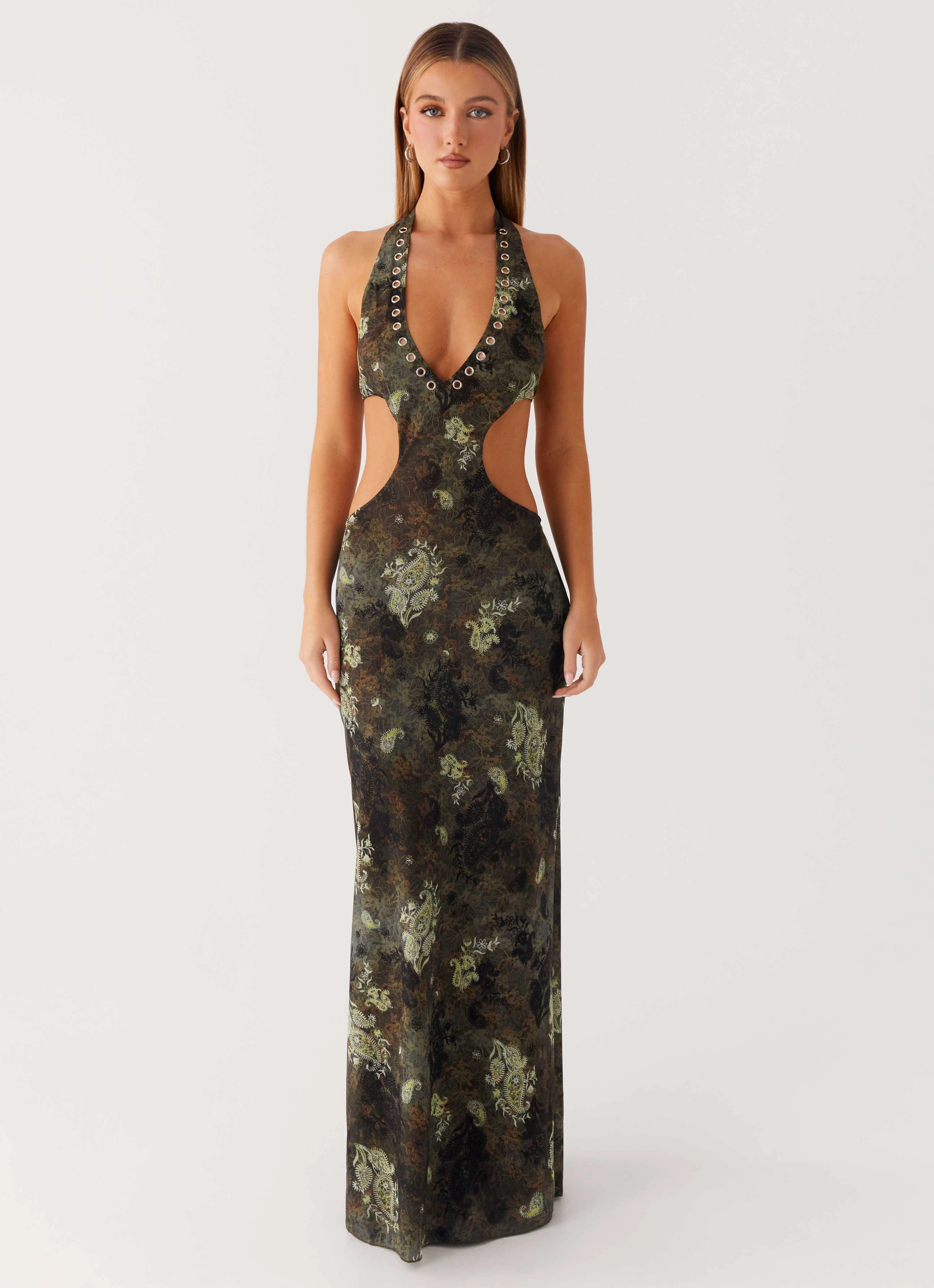 Indra Maxi Dress - Cyber Floral everyday elegance