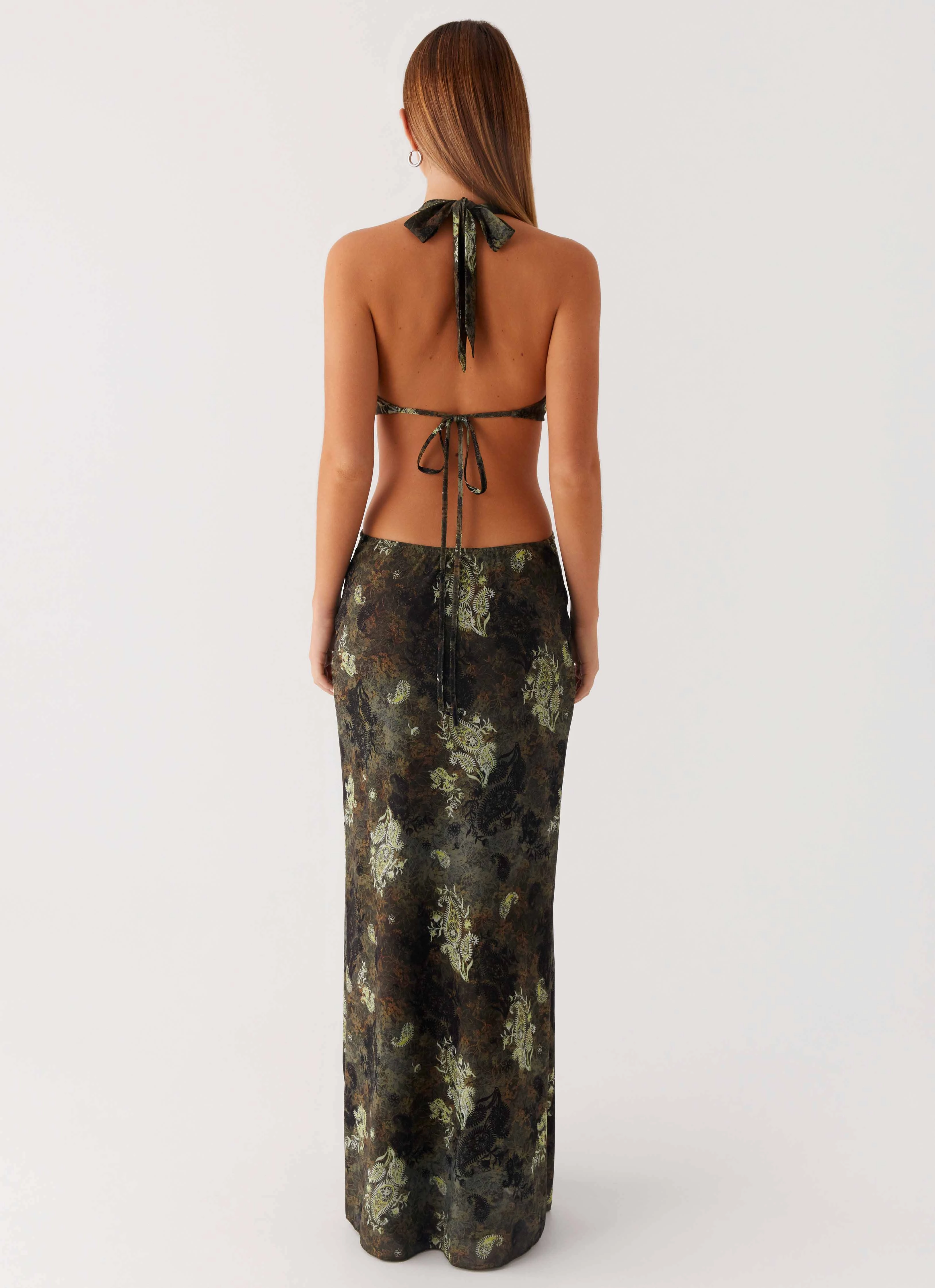 Indra Maxi Dress - Cyber Floral Evening Chic Flawless Waistband Fit