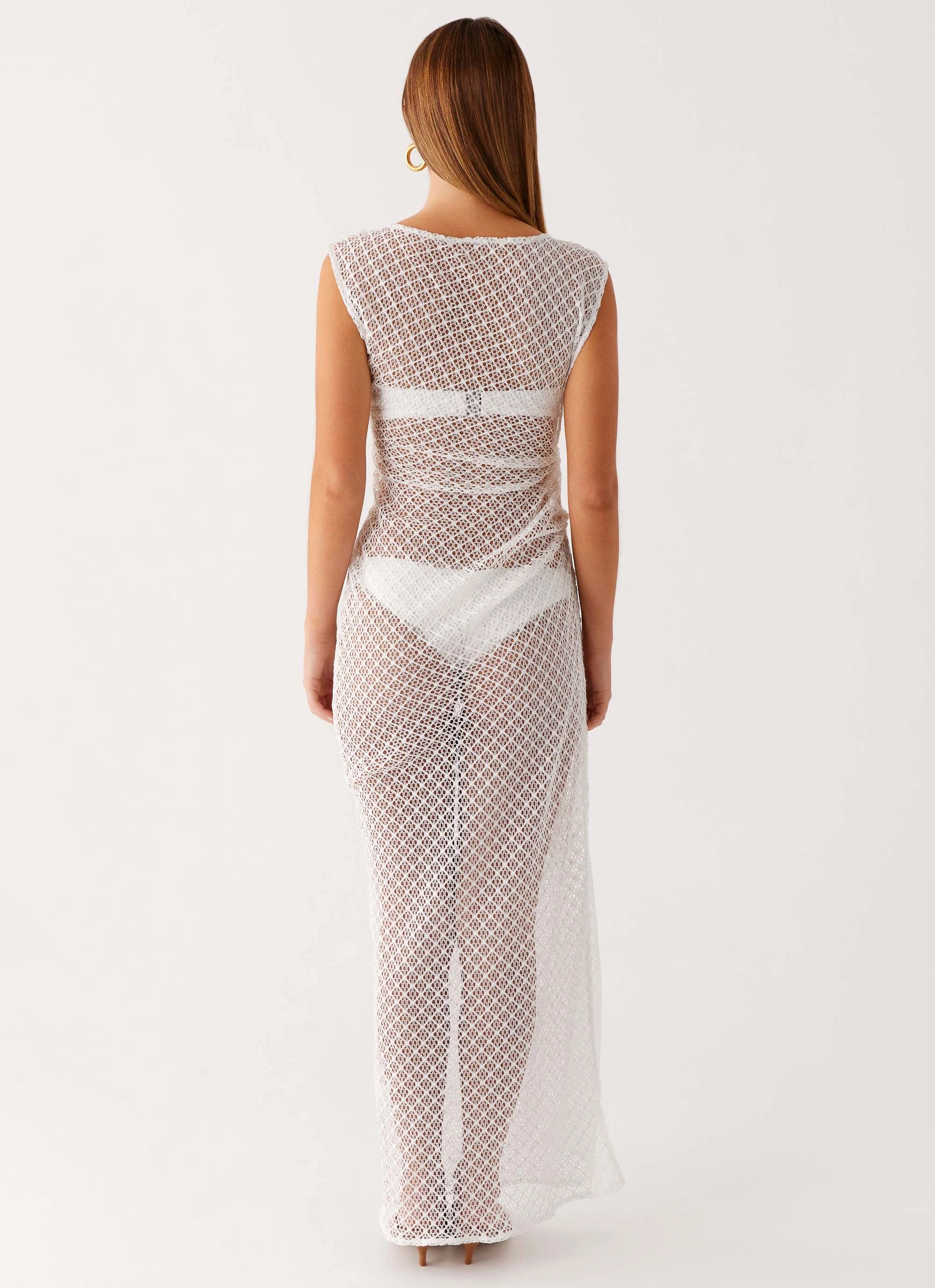 Tear-resistant Polished Style Maeva Maxi Dress - White