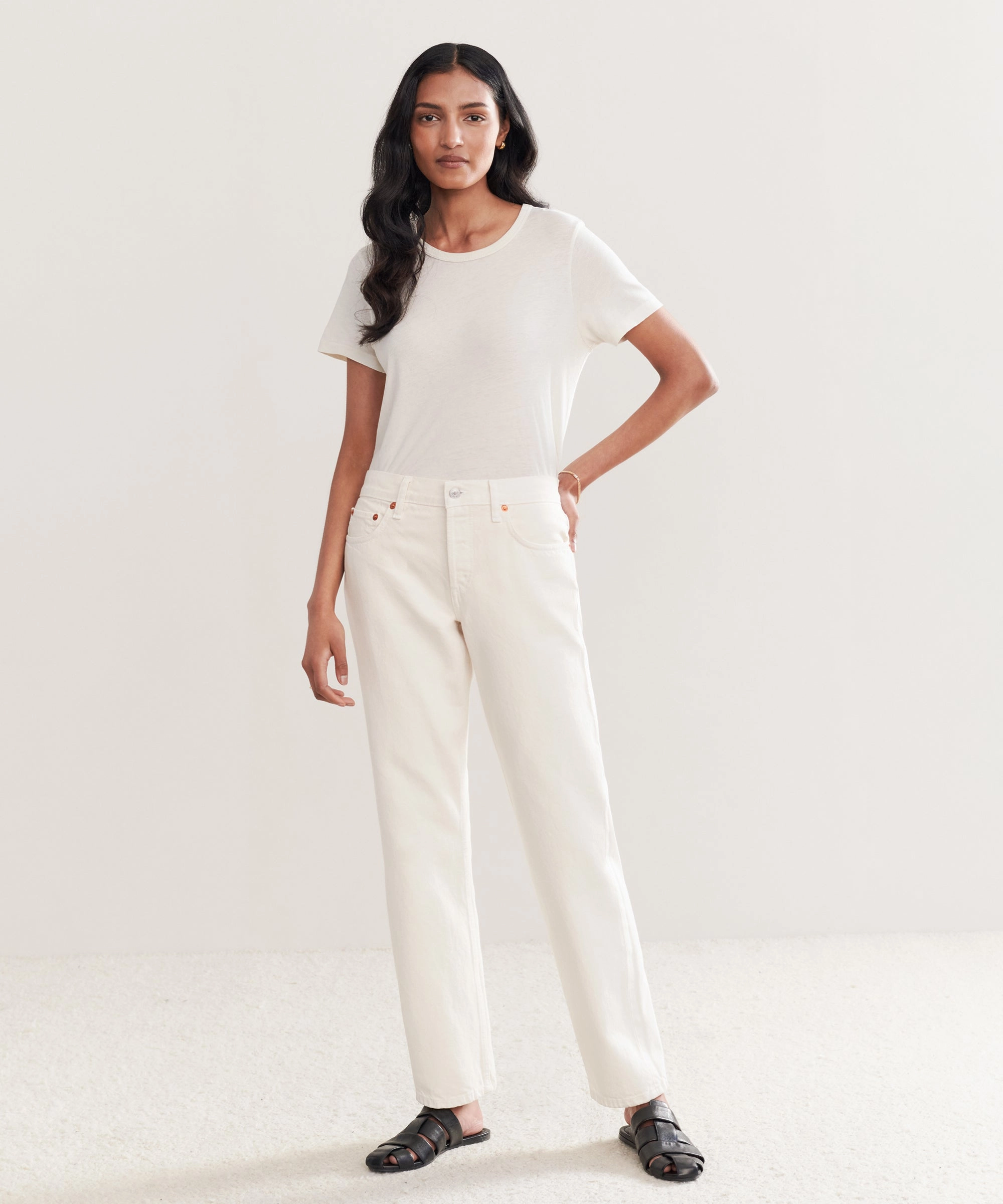 Easy Straight Crop Hidden Pocket System Core Stretch