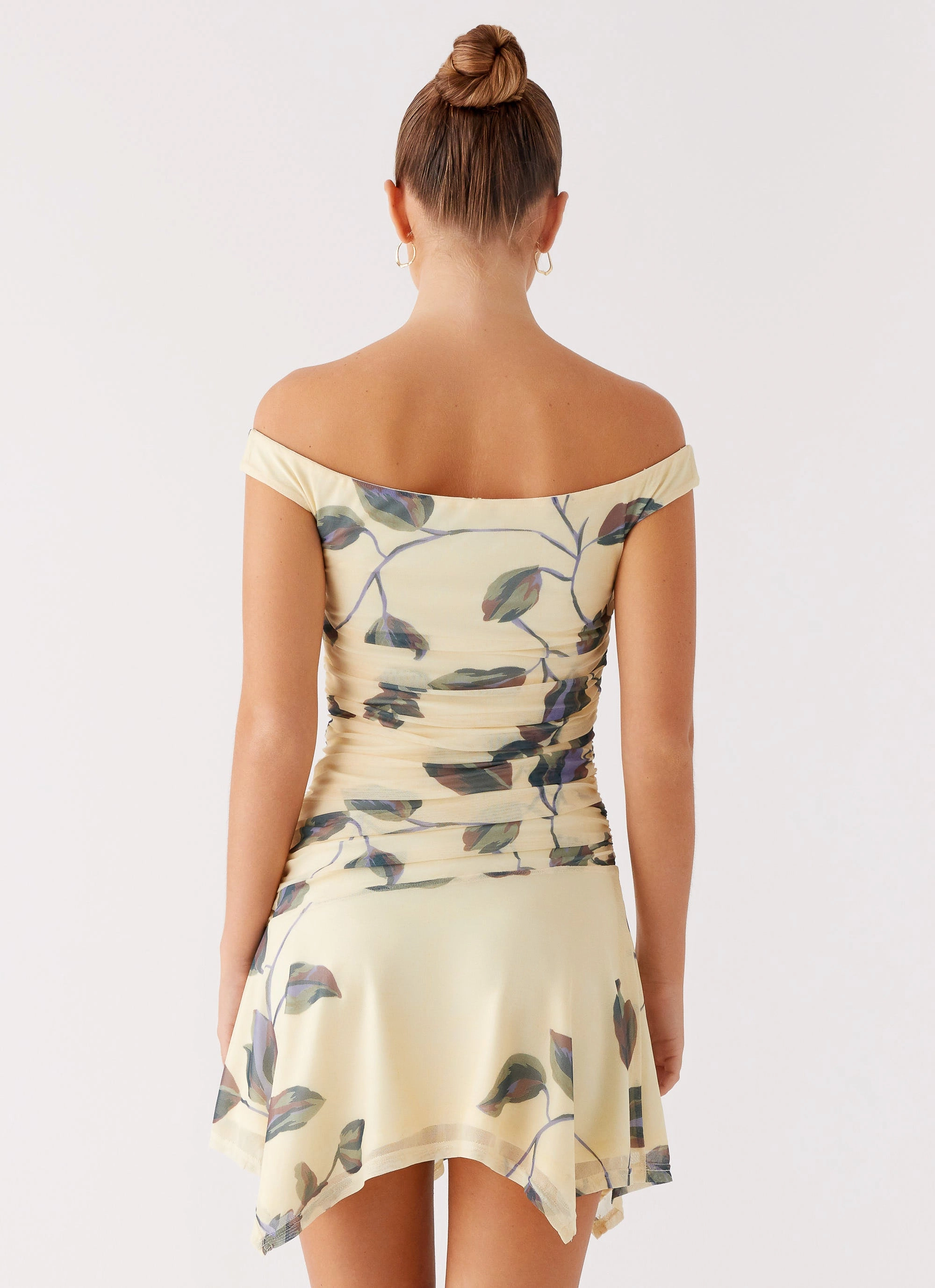 Elegant Flow Josette Mini Dress - Buttercream Bliss