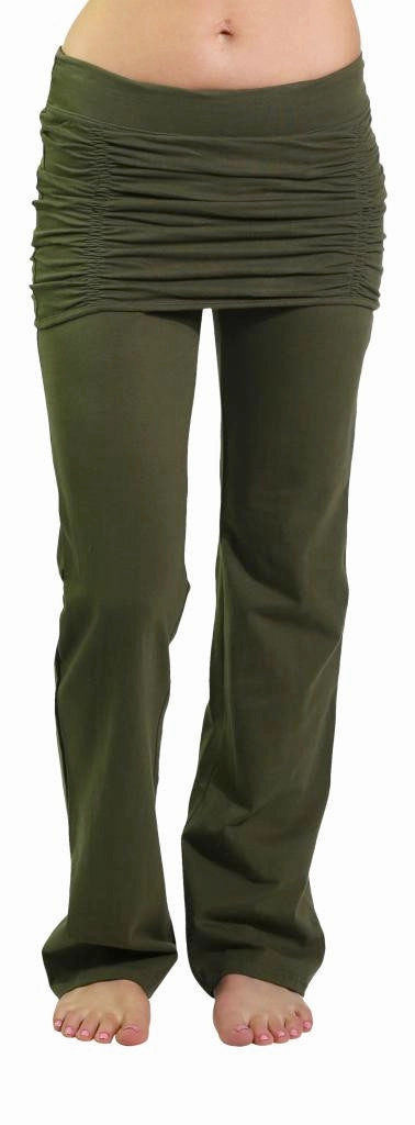 Ruched Skirt Yoga Pant Comfortable Stretch