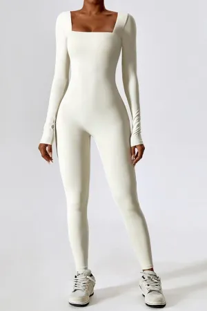 Eboni Long sleeve square collar jumpsuit