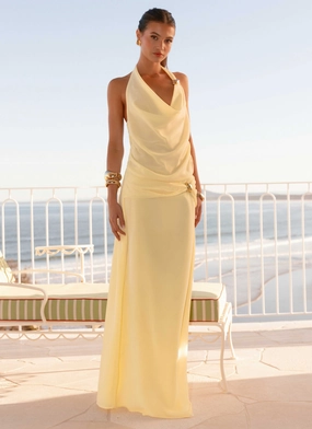 Anuhea Maxi Skirt - Yellow Body Sculpting