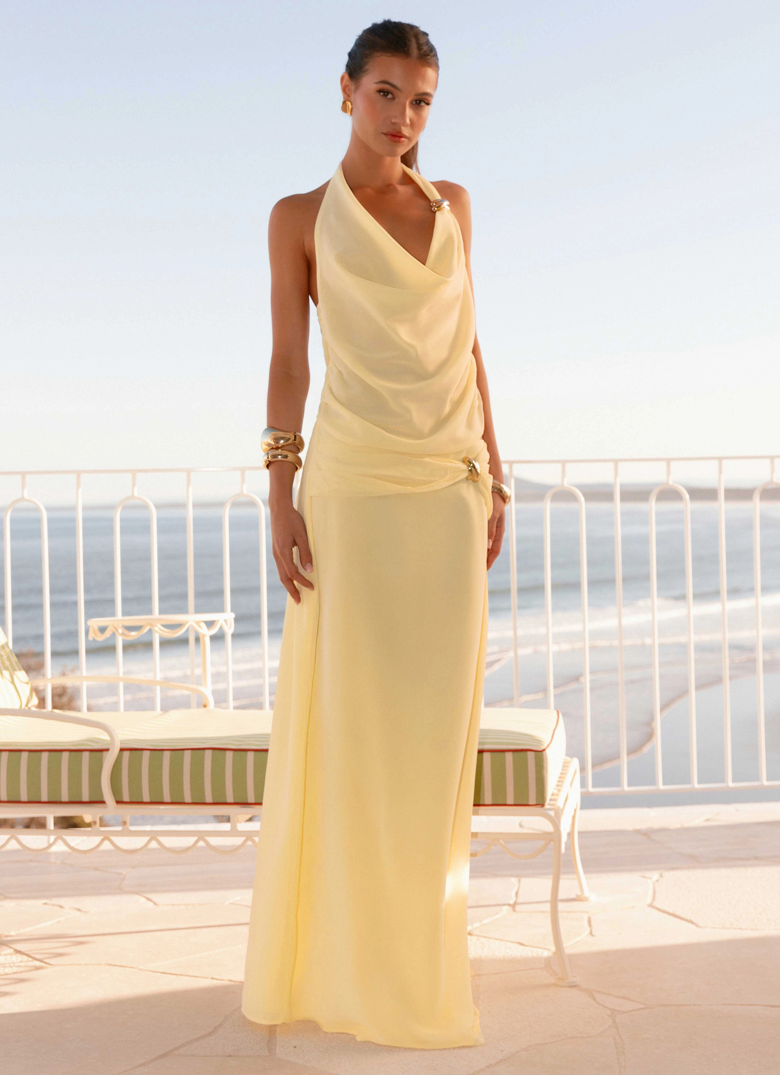 Anuhea Maxi Skirt - Yellow Body Sculpting