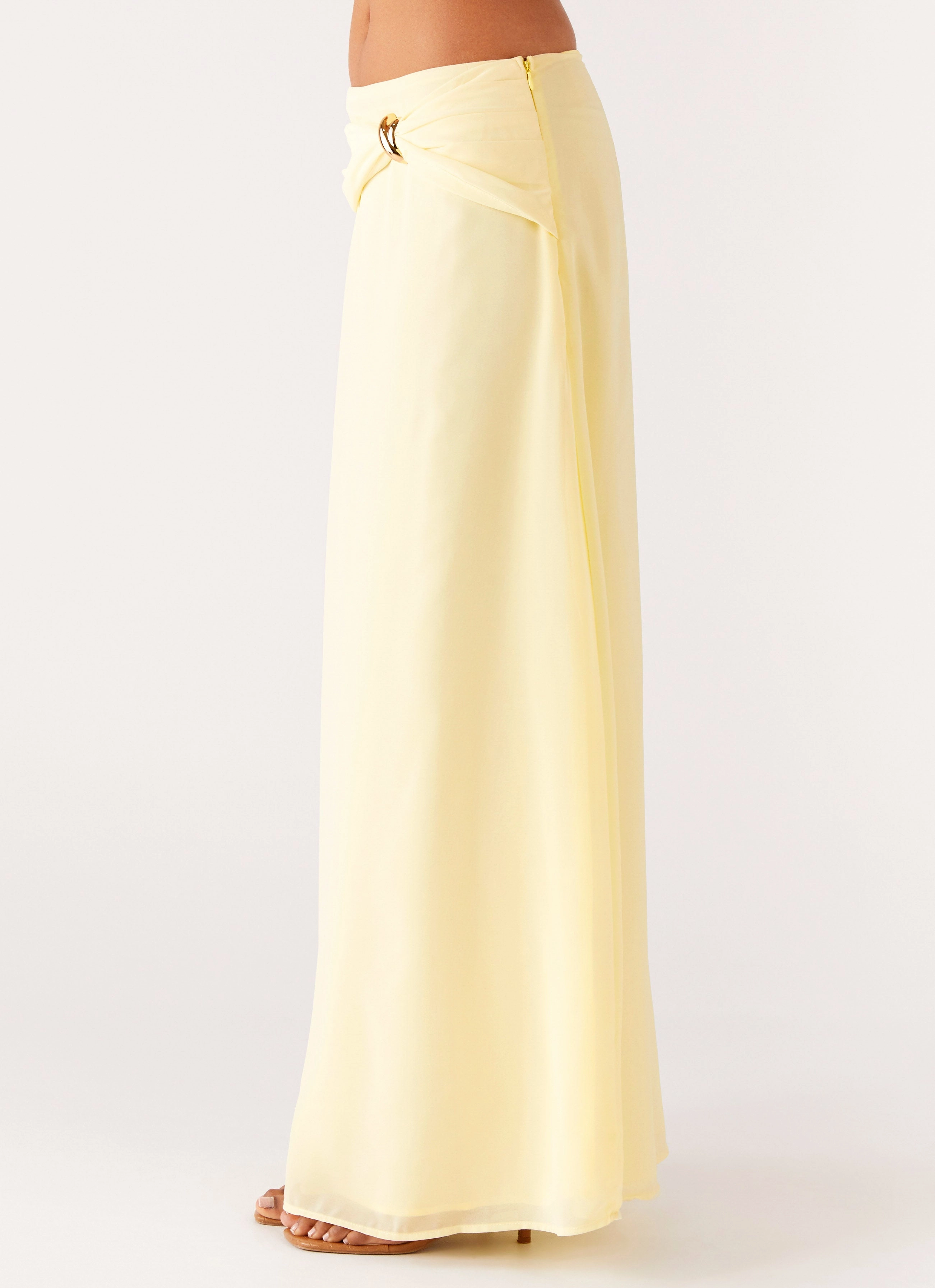 Anuhea Maxi Skirt - Yellow Elastic Cuff