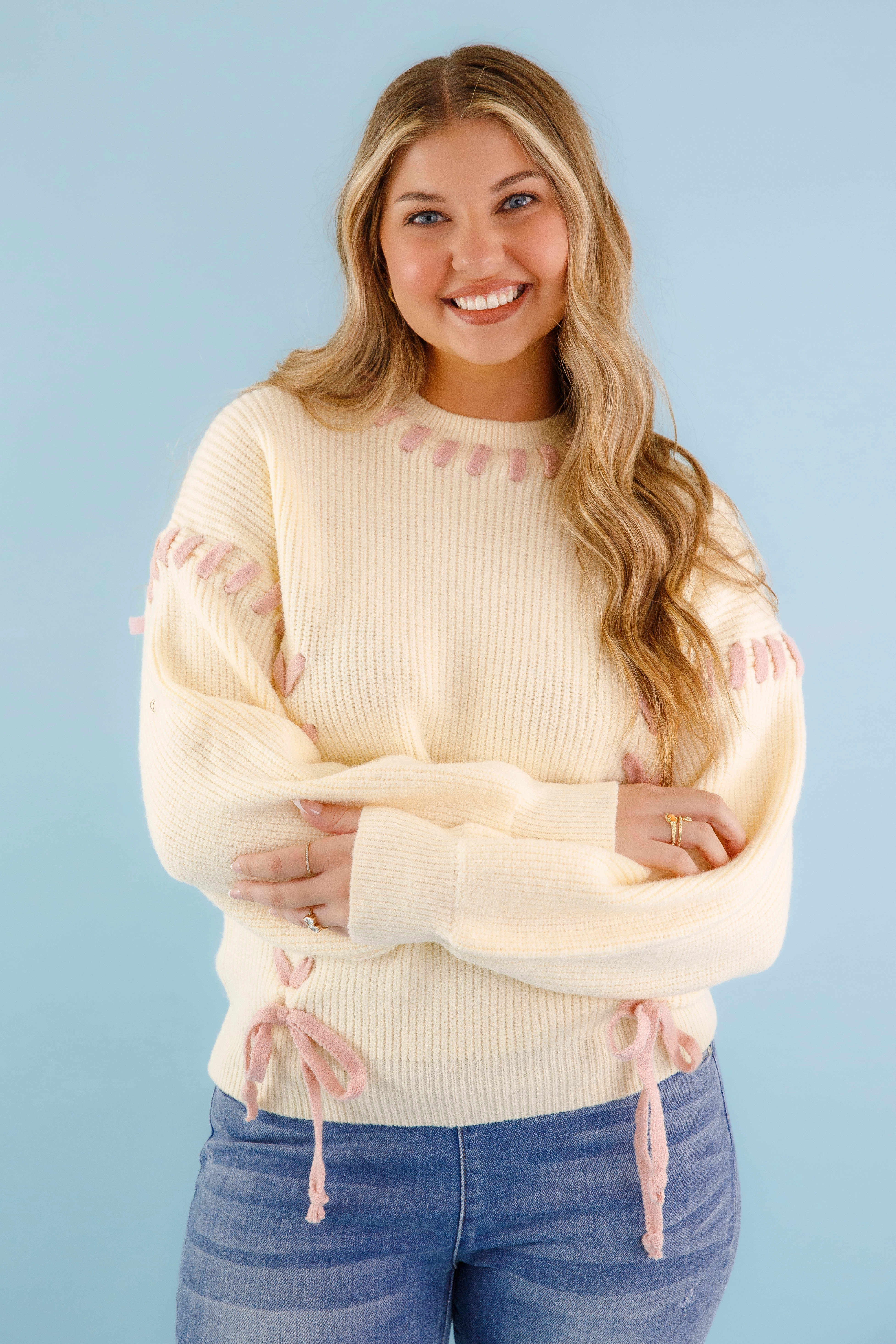 Moment In Time Sweater-Ivory Formal top