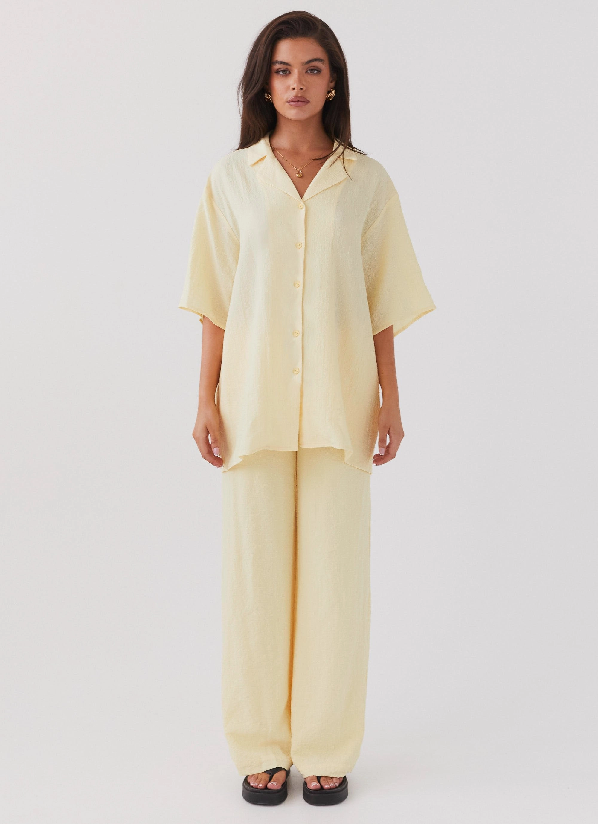 The Good Days Shirt - Lemon Windproof Closure Stretch Comfort