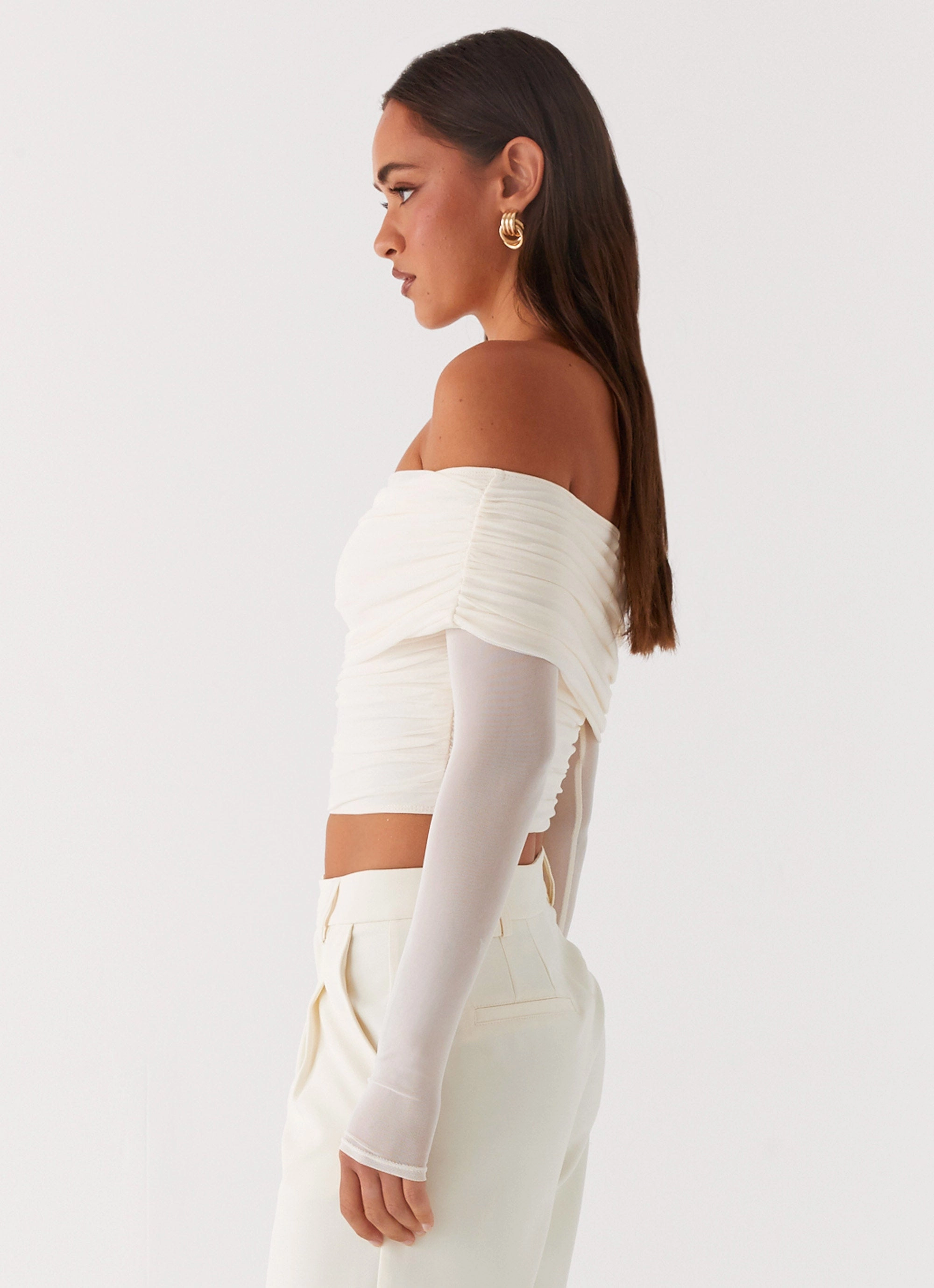 Eco Conscious Packaging Vivianne Off Shoulder Top - Ivory