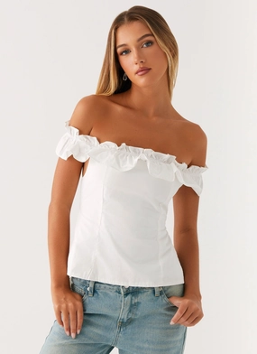 Gwyneth Top - White NonToxicCoating Tactile Soft Texture