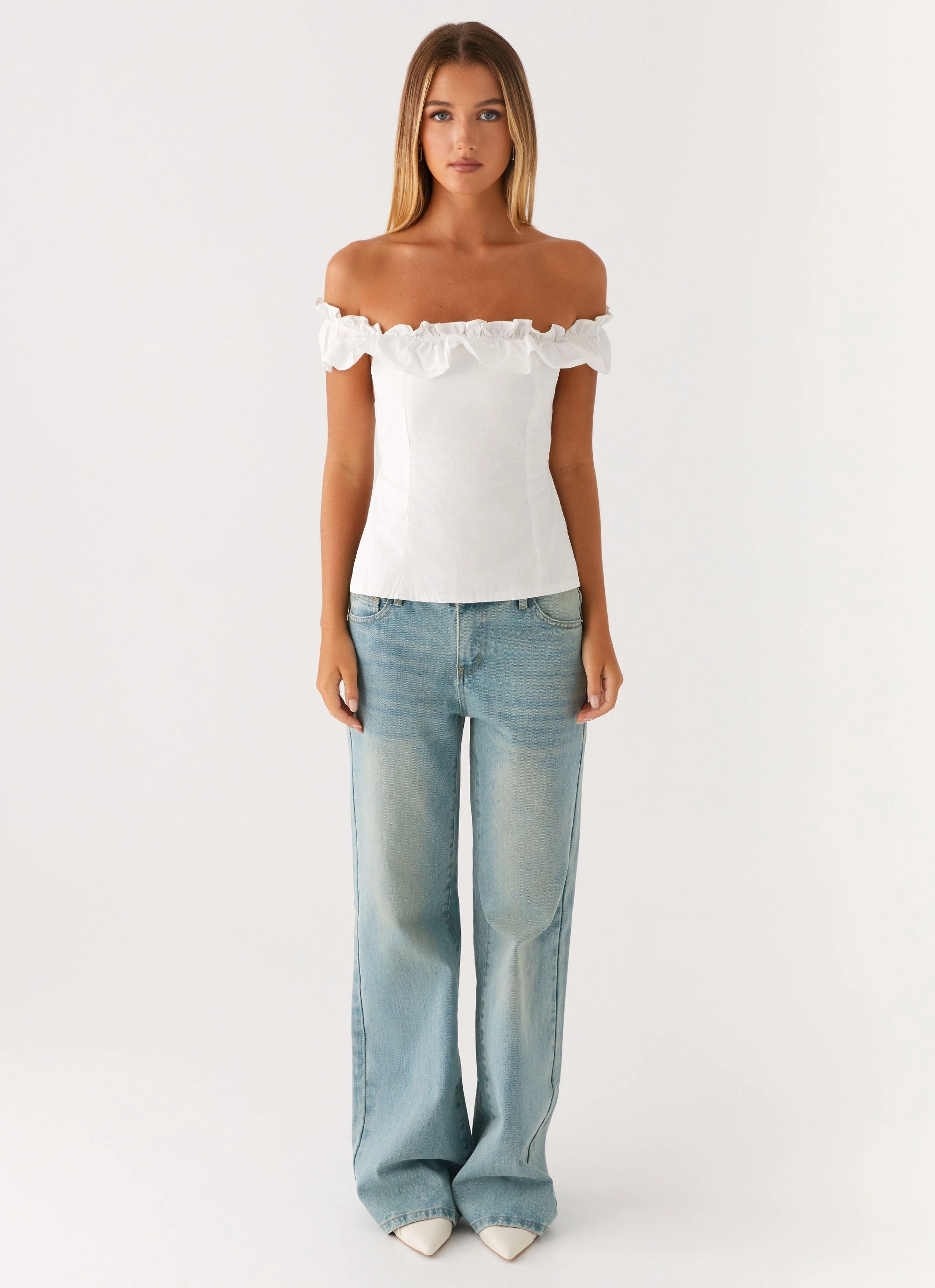 Chic Look Bold Patterns Gwyneth Top - White