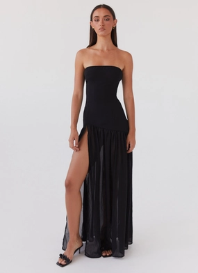 City Layers Family Vibe Eden Strapless Maxi Dress - Black