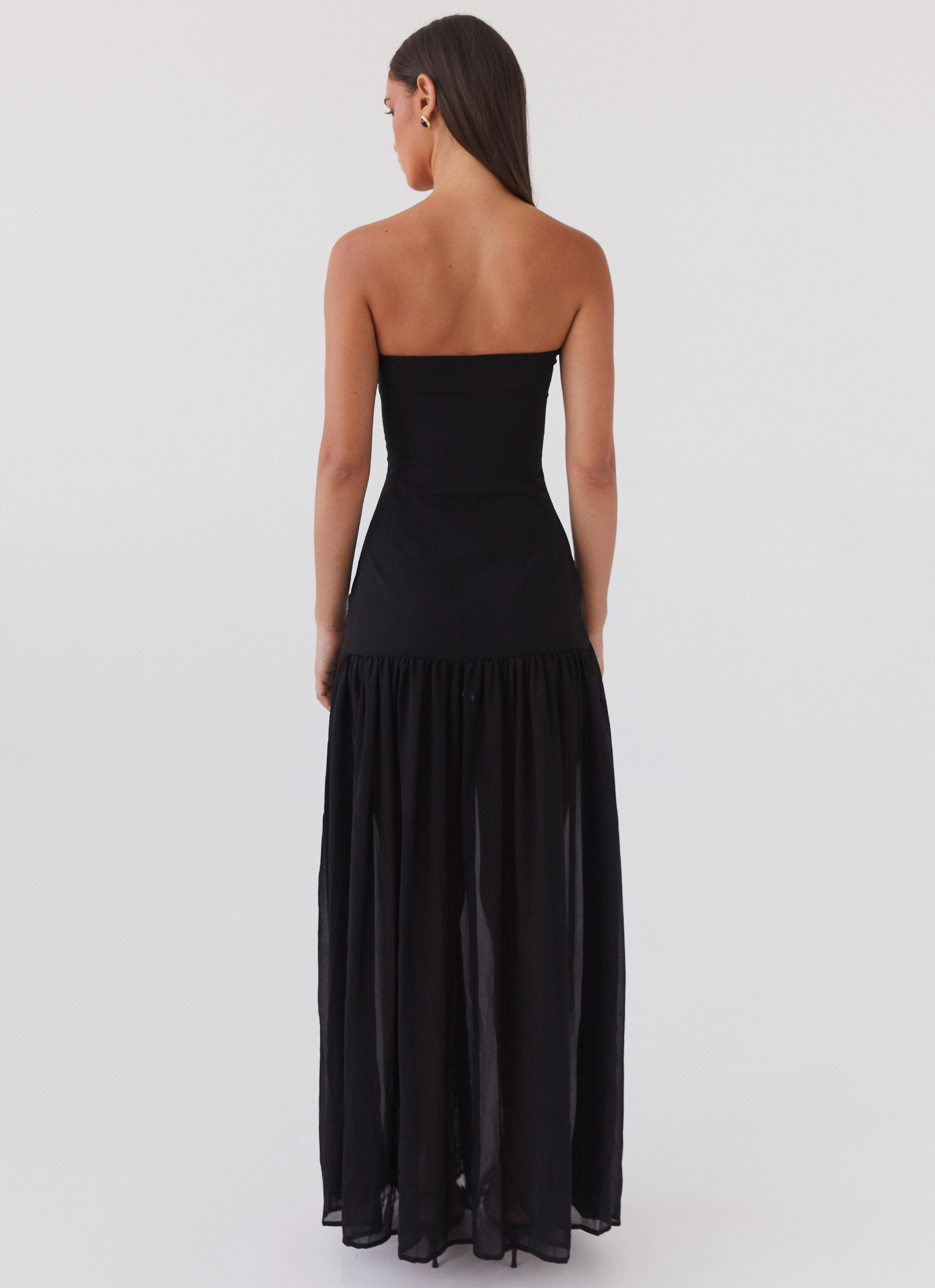 Eden Strapless Maxi Dress - Black Ankle-length Daily Confidence