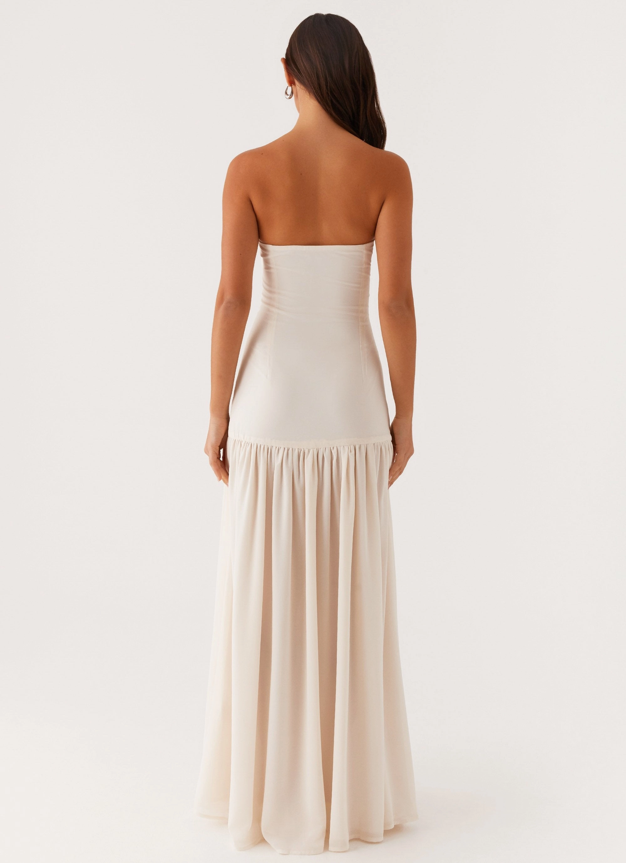 Eden Strapless Maxi Dress - Ivory Anti-Static-Finish Cool Movement