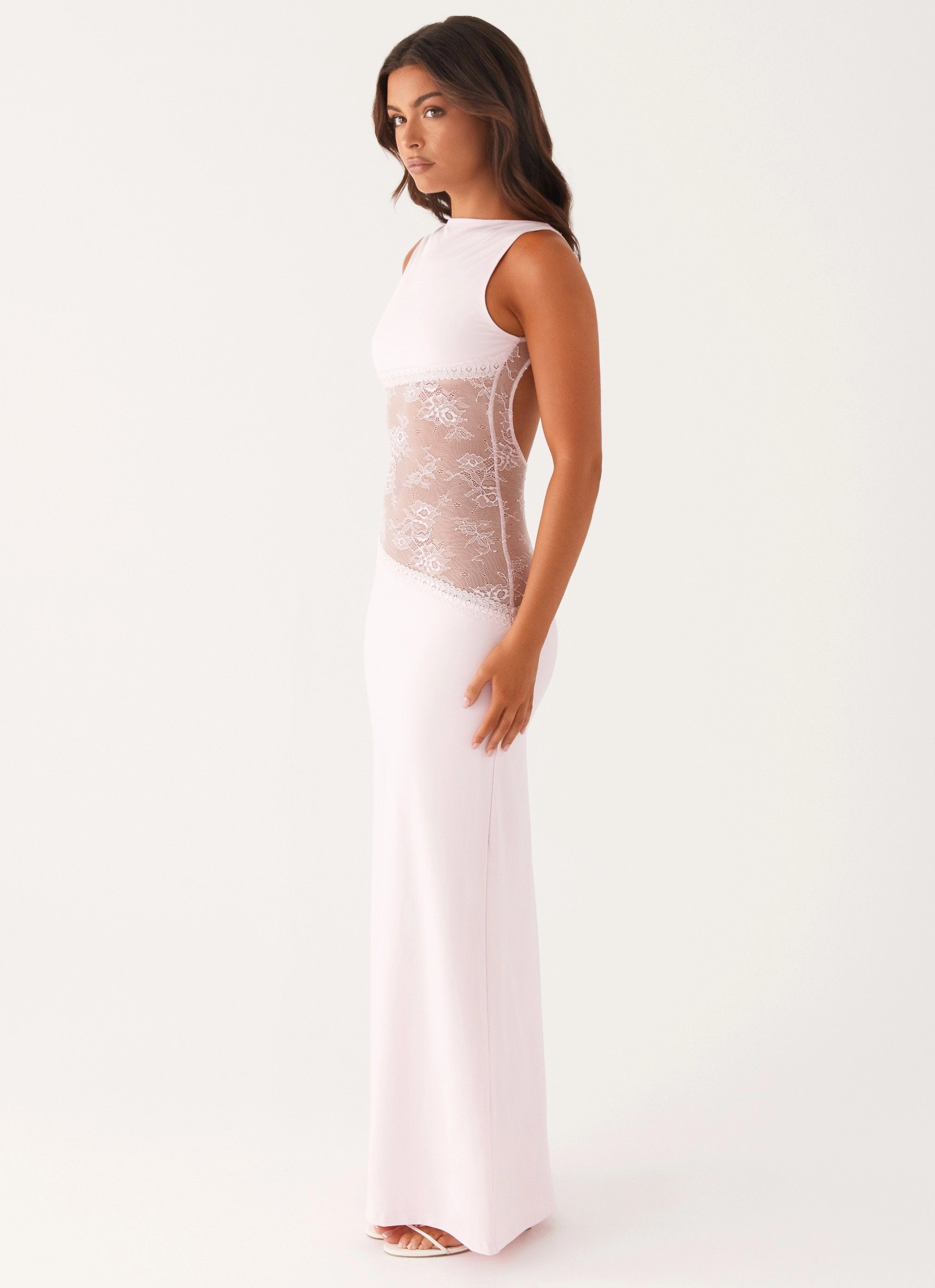 Back-Zip Lucinda Maxi Dress - Pink