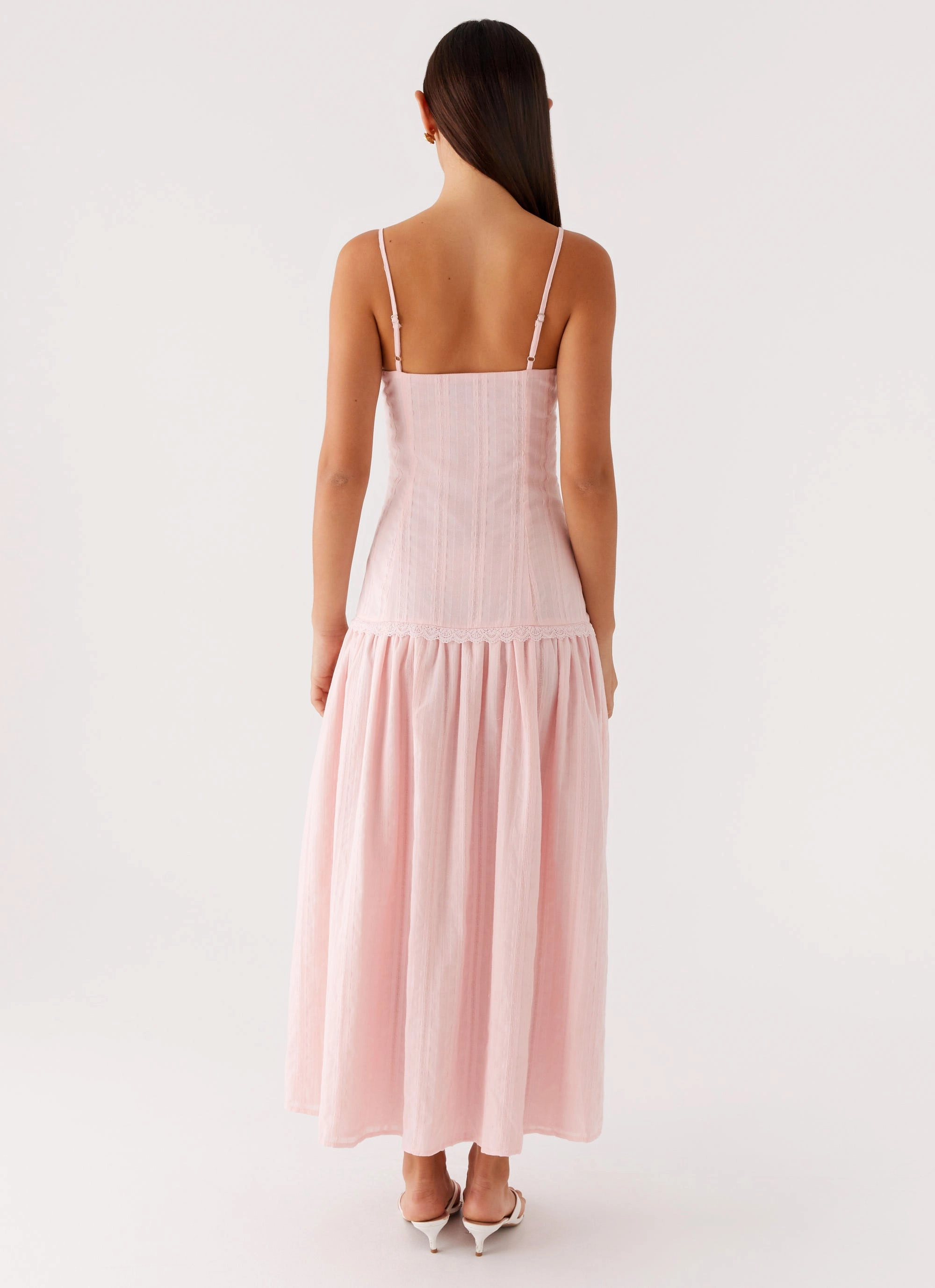 Belted-Style Found You Midi Dress - Pink