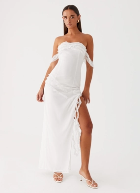 Alaska Maxi Dress - White Lightweight Piece