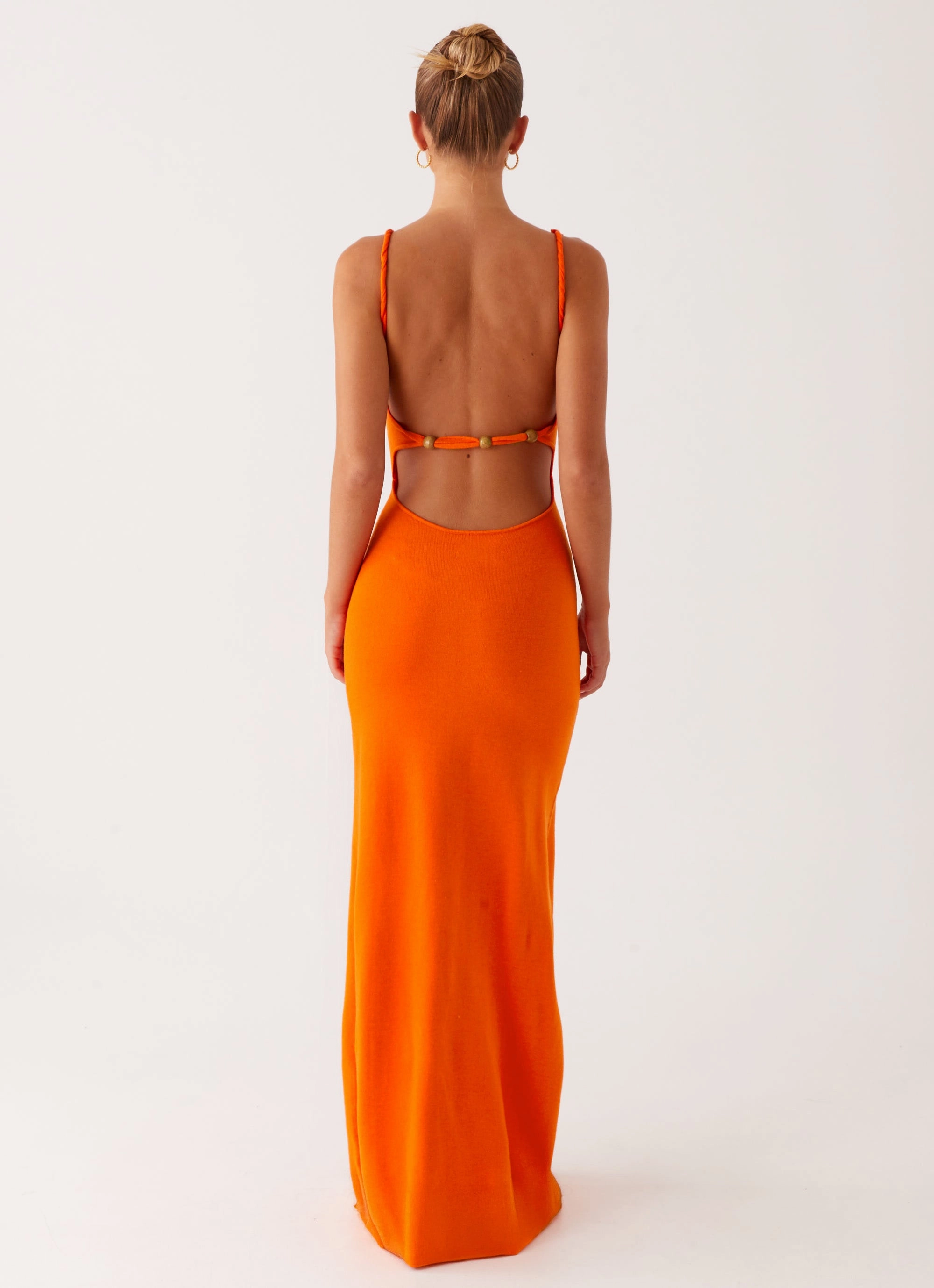 Bless Touch Elaina Knit Maxi Dress - Orange
