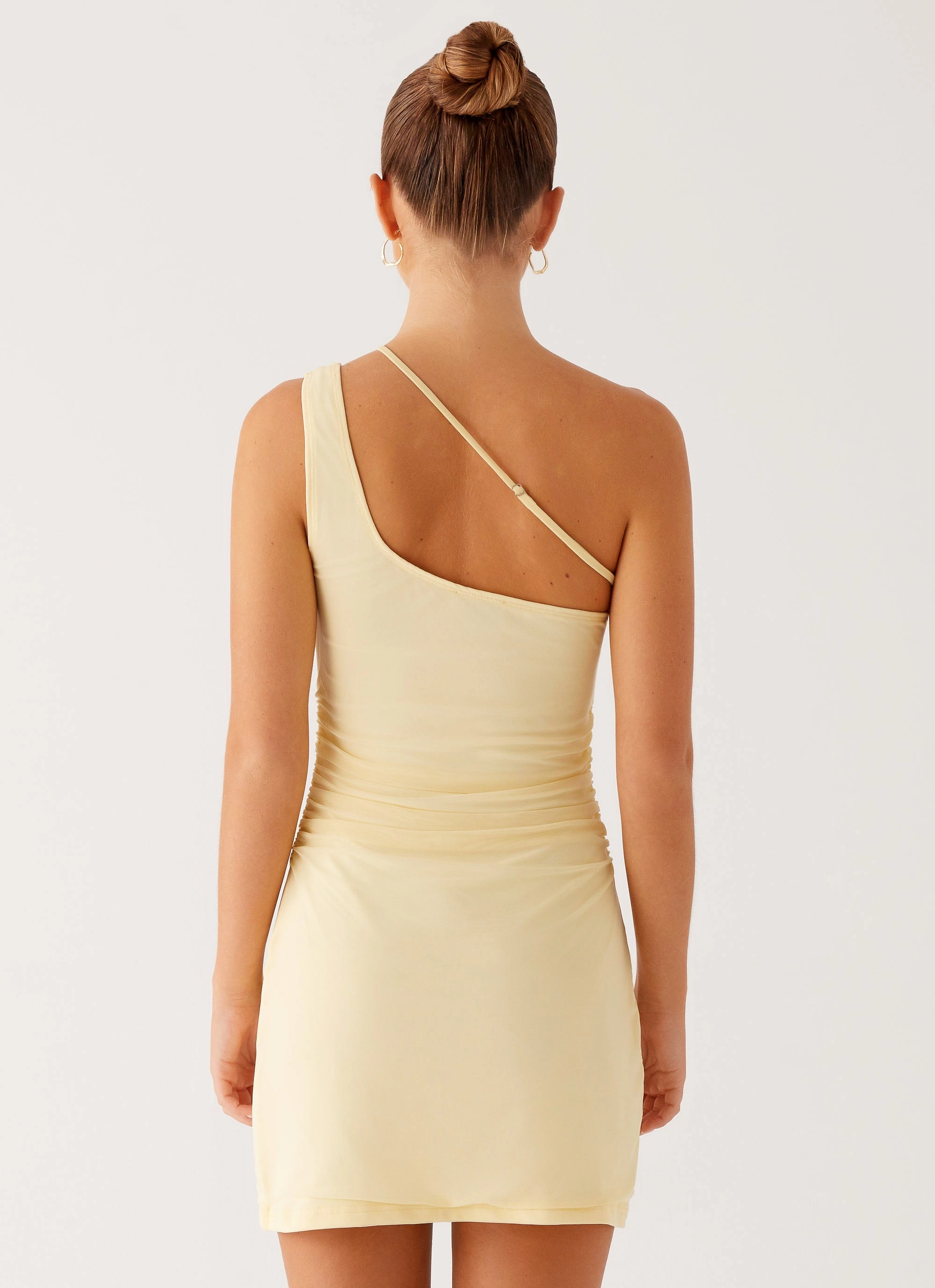 Skin Touch Feminine Look Elane Mini Dress - Yellow