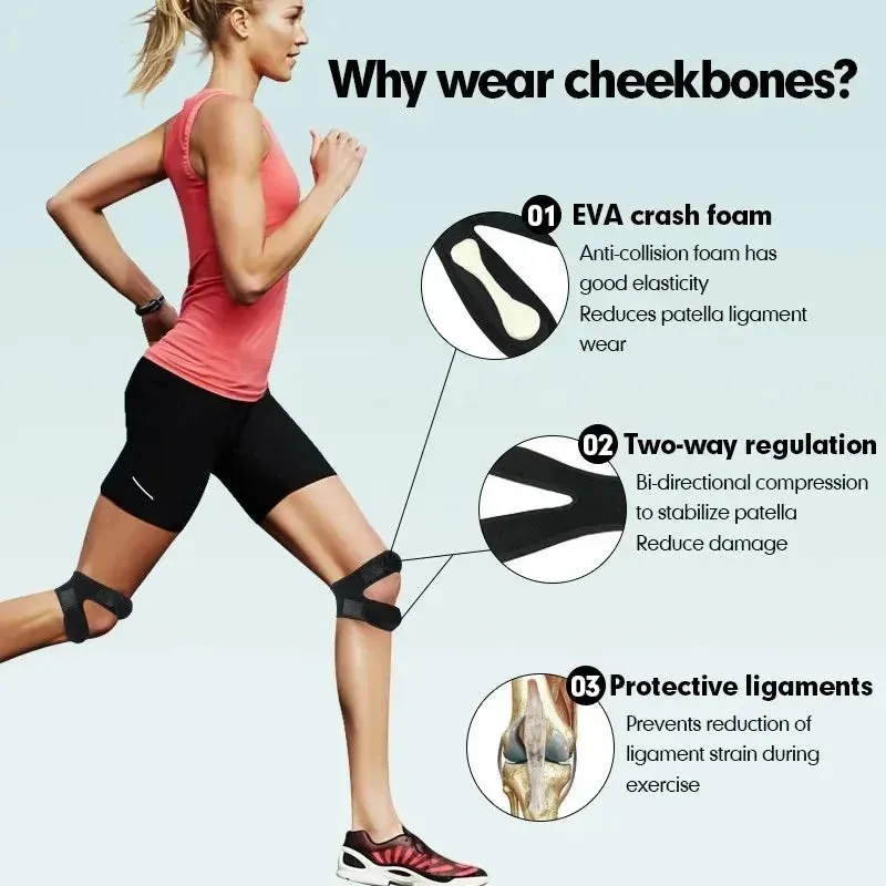 Elastic Knee Strap Wrap Sleeve Support Bandage Pad Braces Knee Hole Kneepad Safety Basketball Tennis Cycling 1pc