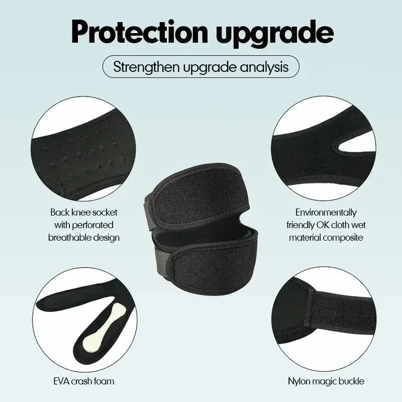 Elastic Knee Strap Wrap Sleeve Support Bandage Pad Braces Knee Hole Kneepad Safety Basketball Tennis Cycling 1pc