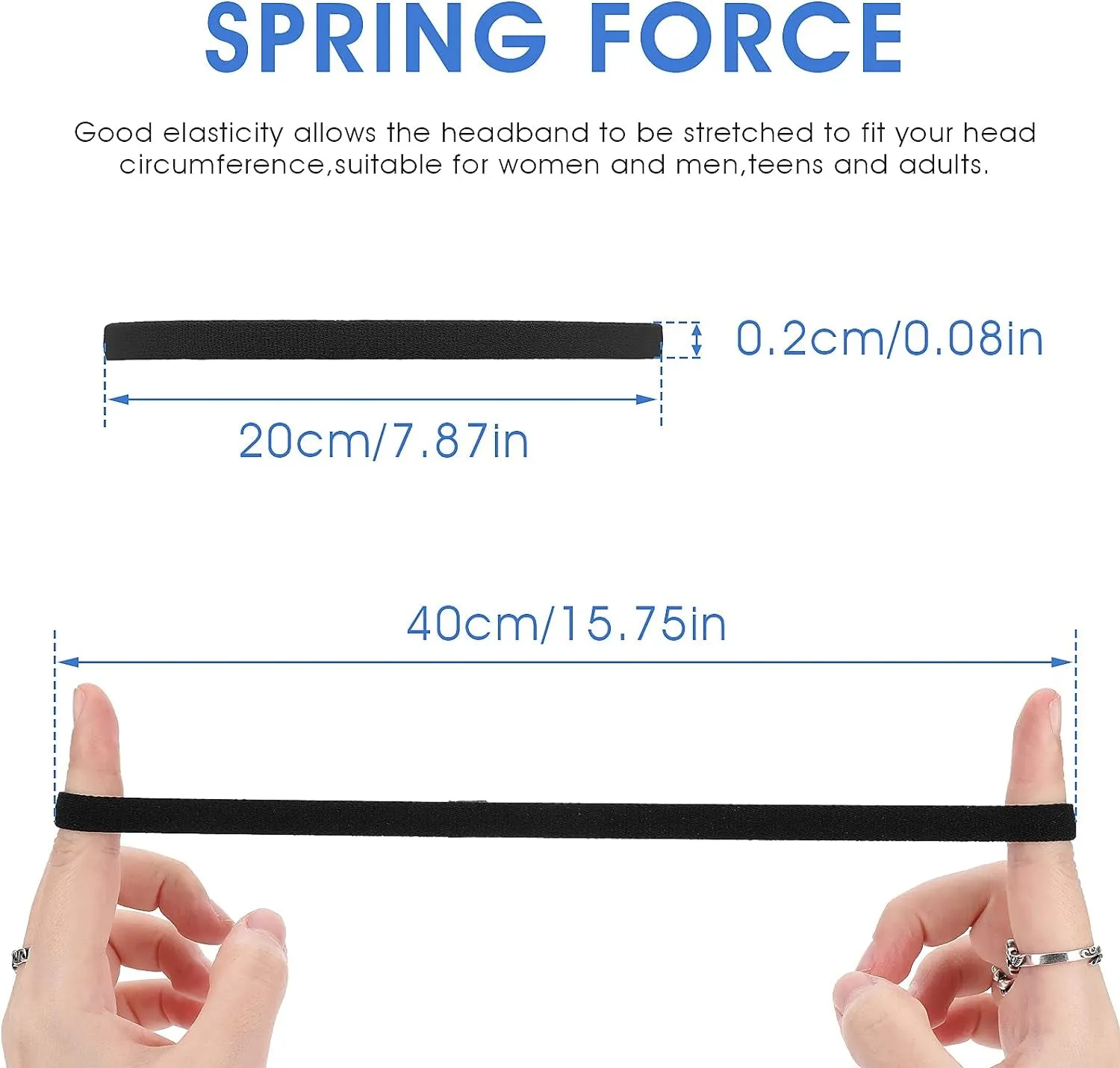 Elastic Non-Slip Sports Headbands Athletic Exercise Sport Football Silicone Grip Mini Sweatband Headwear Outdoor