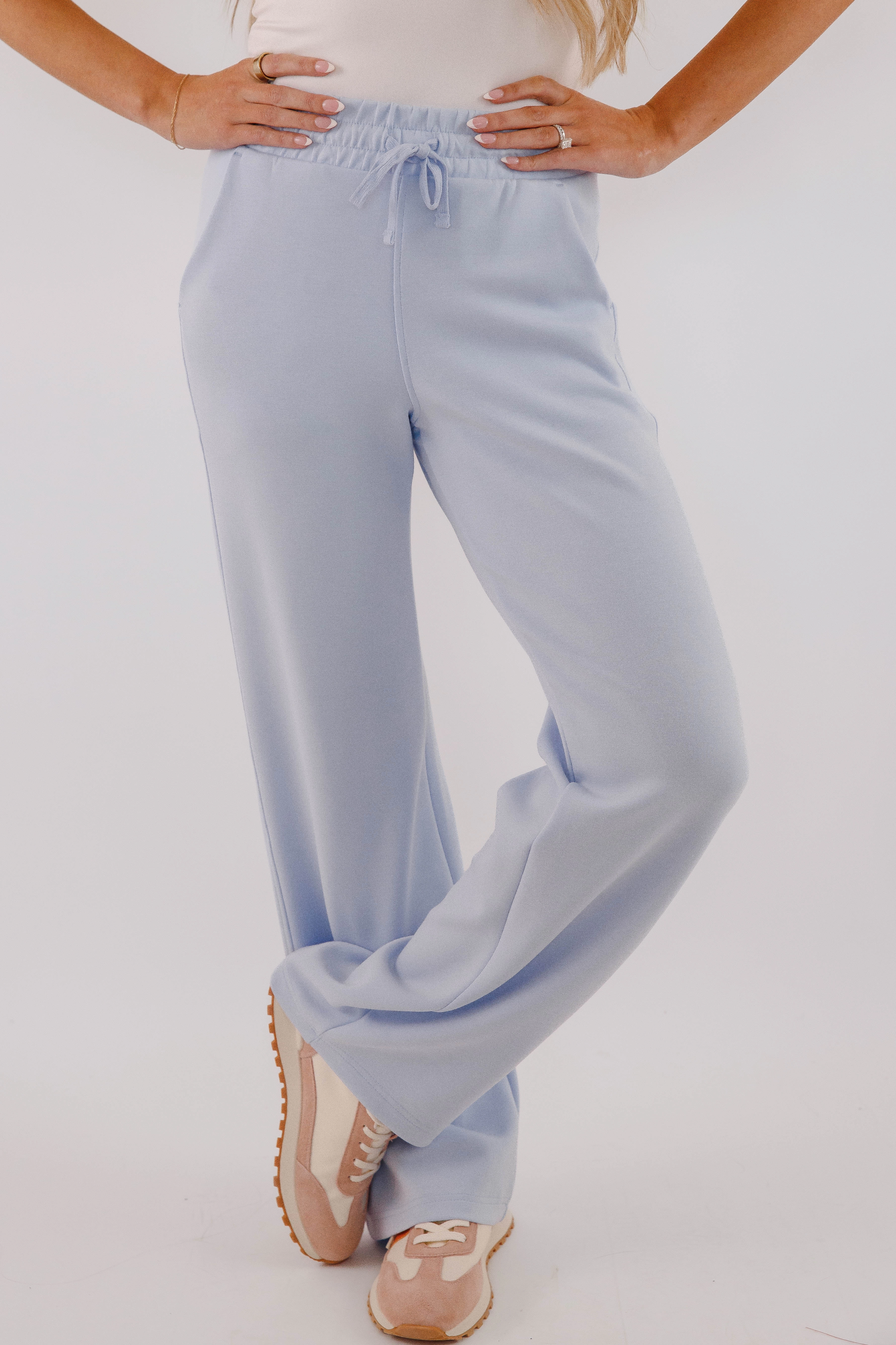 All The Energy Pants-Sky Blue Eco Friendly Dyeing
