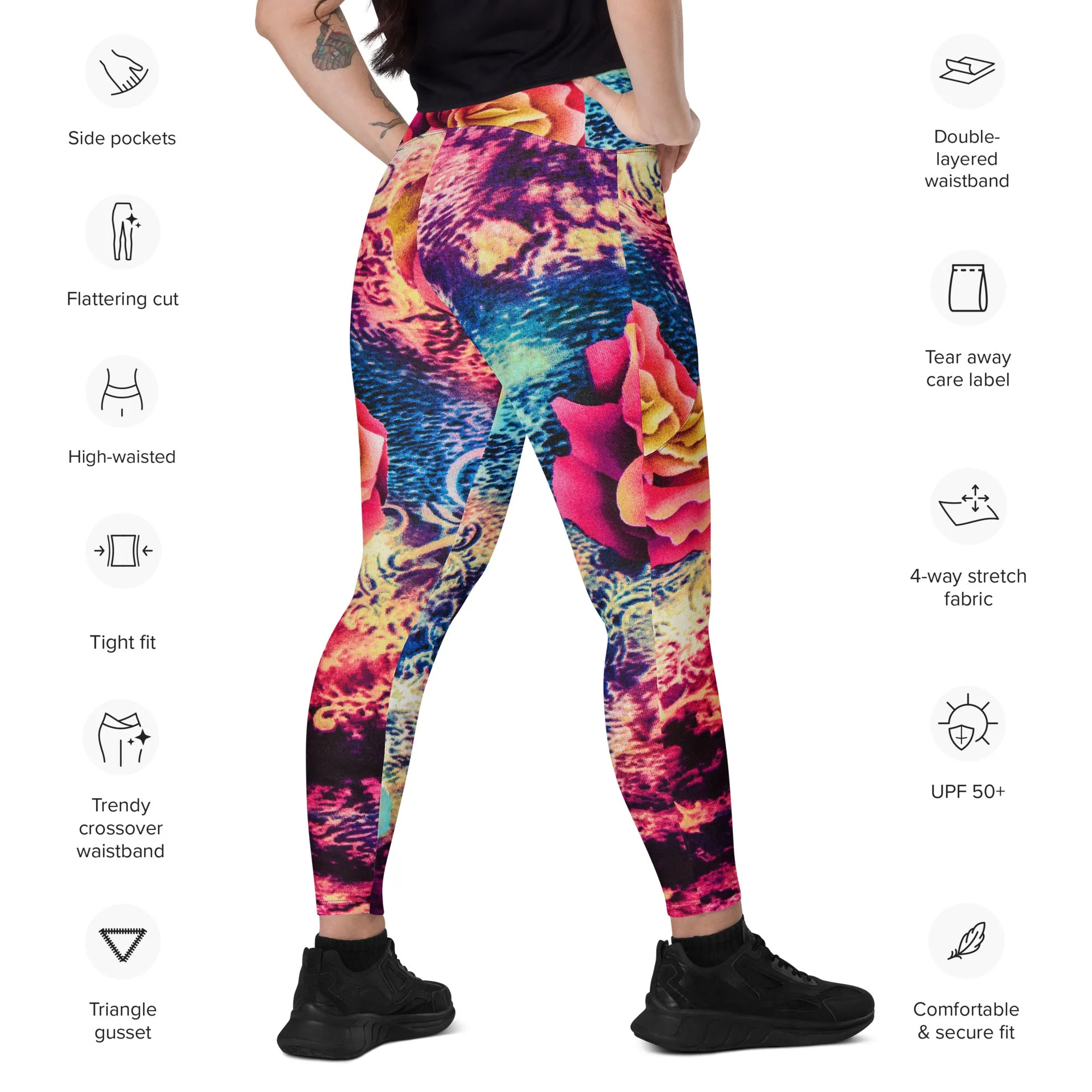 Elegant Garden Leggings with Pockets, lioness-love
