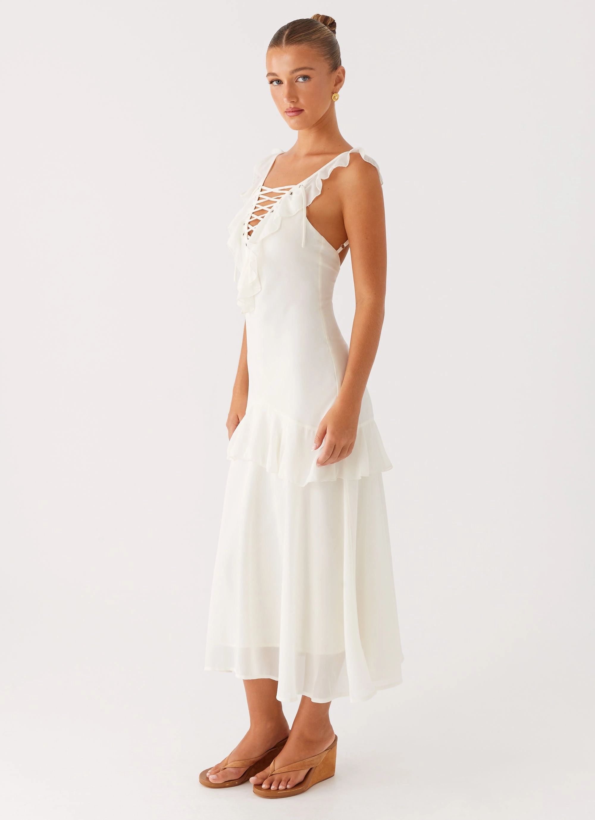 Comfy and Chic Celie Midi Dress - Ivory