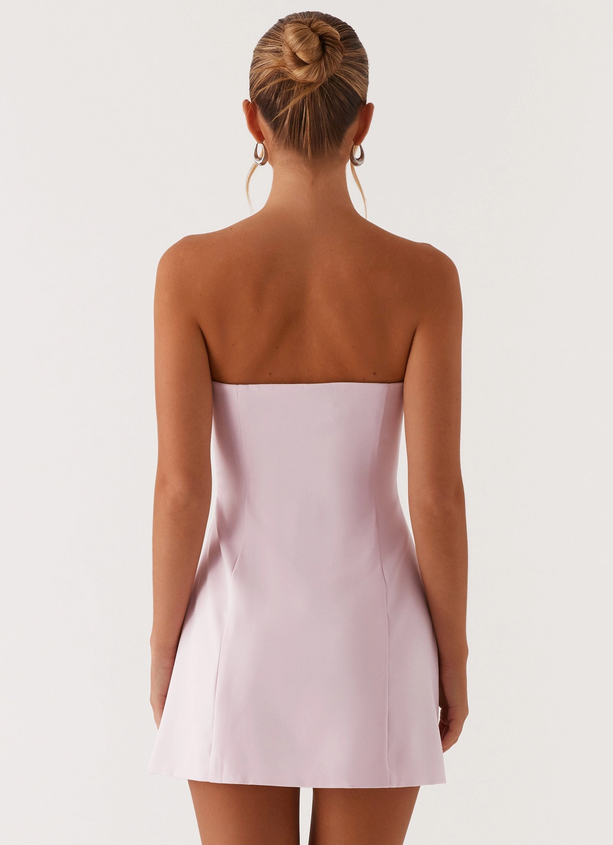 Patsie Strapless Mini Dress - Pink City Rhythm Polished Wear