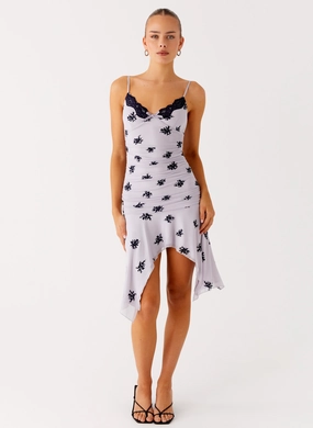 Amor Flock Hanky Mini Dress - Lilac Comfortable and Soft Smart Cut