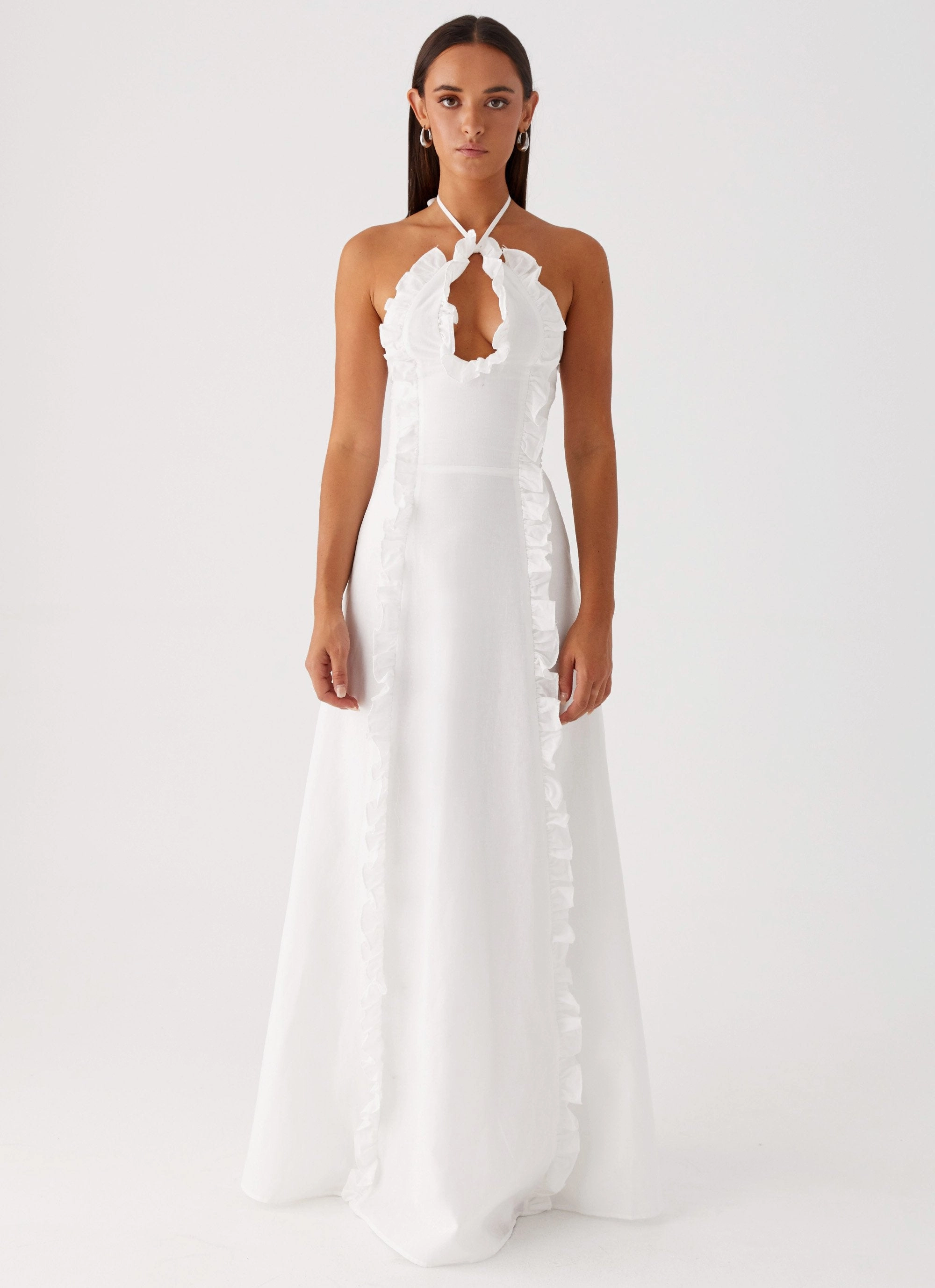 Perfect Waistband Soft Stitch Mariella Maxi Dress - White