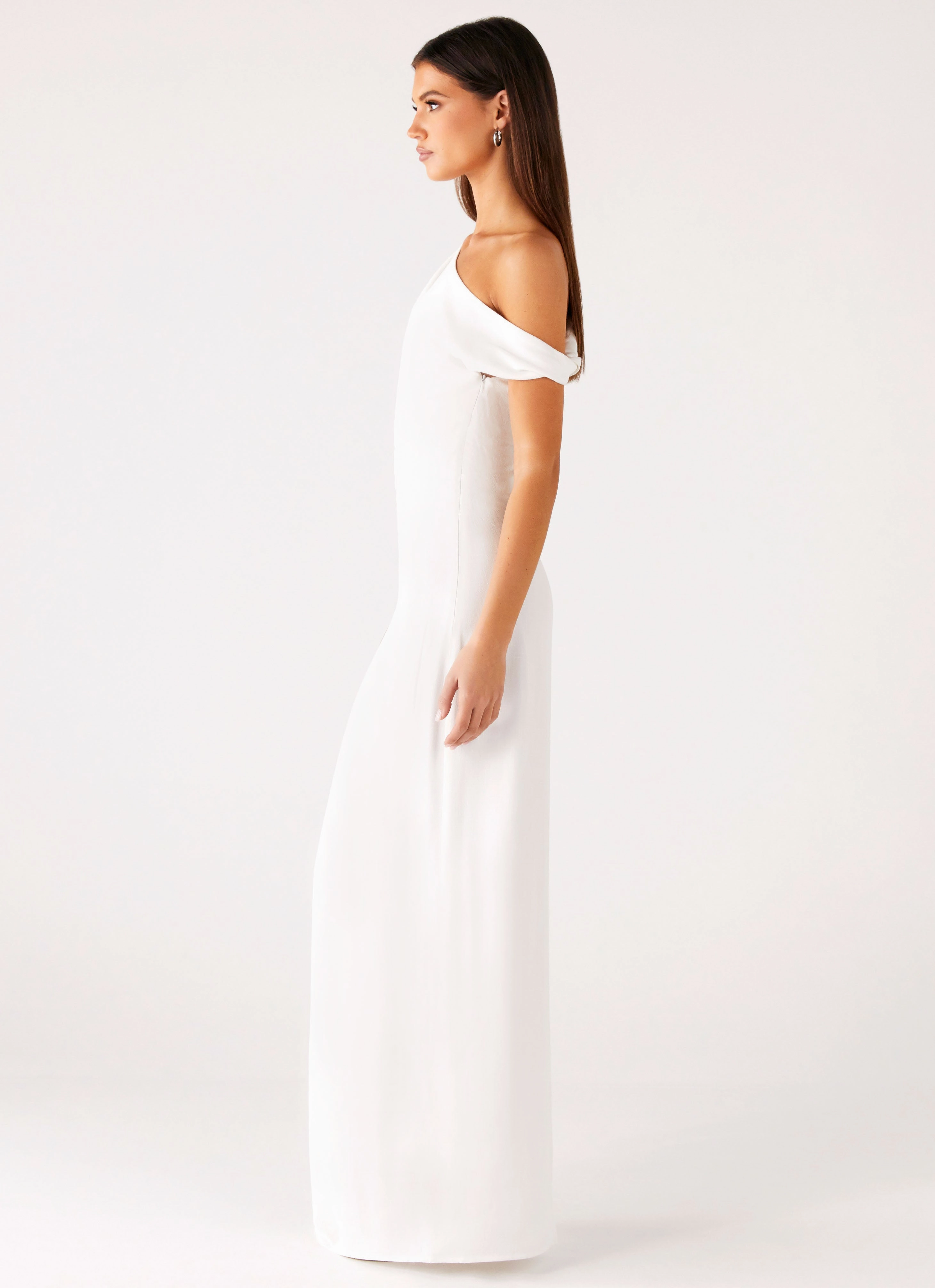 Textured Flow Mckenna Maxi Dress - White
