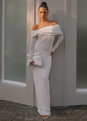 Hot Now Pollyanna Knit Hardware Maxi Dress - Ivory