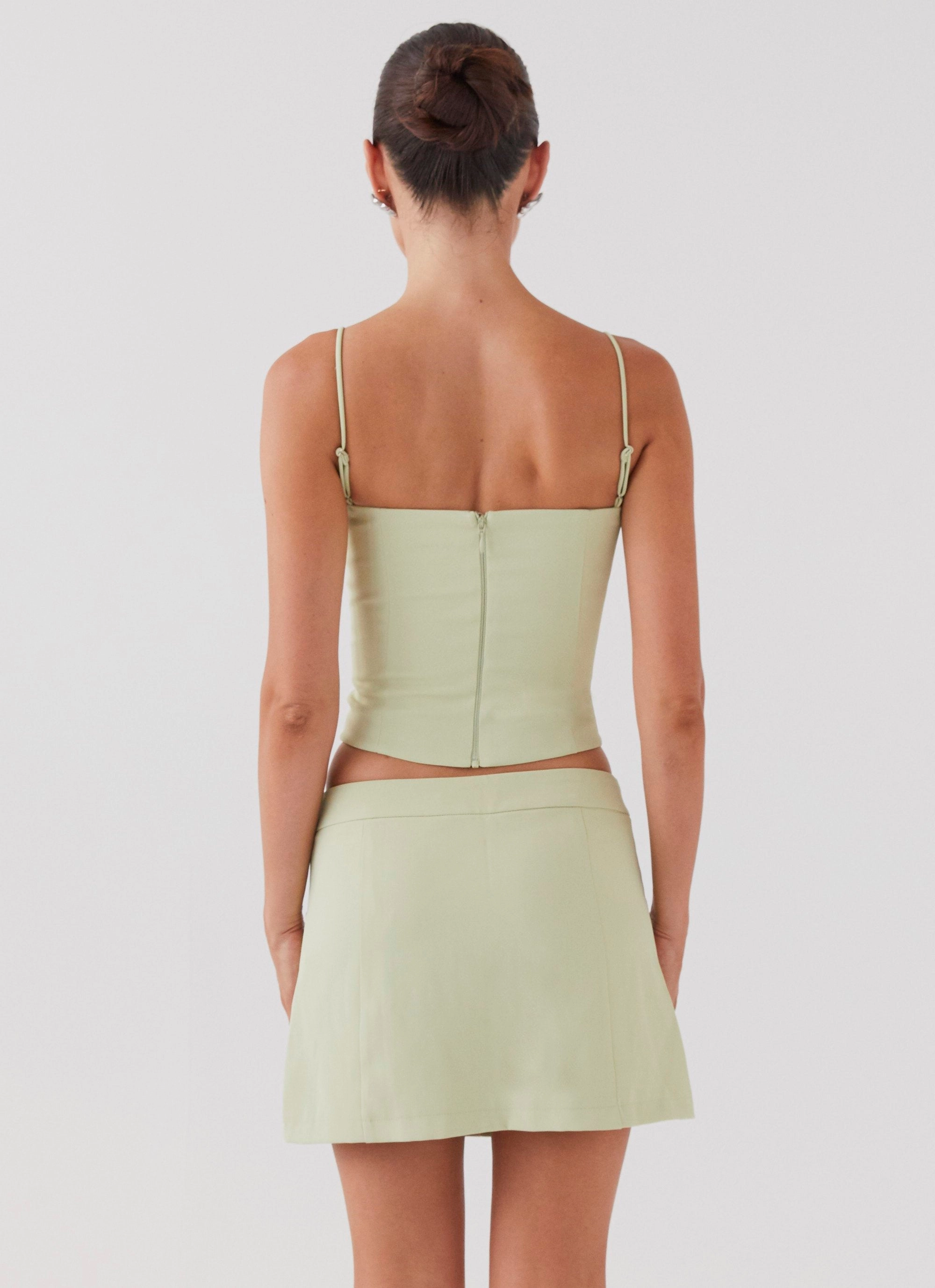 Essential Wearable Eliana Suit Mini Skirt - Green Zest
