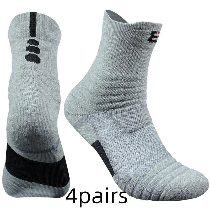 Elite  Sports Socks Low Cut Tube Basketball Thick Towel Boat Sweat-Absorbent Socks.