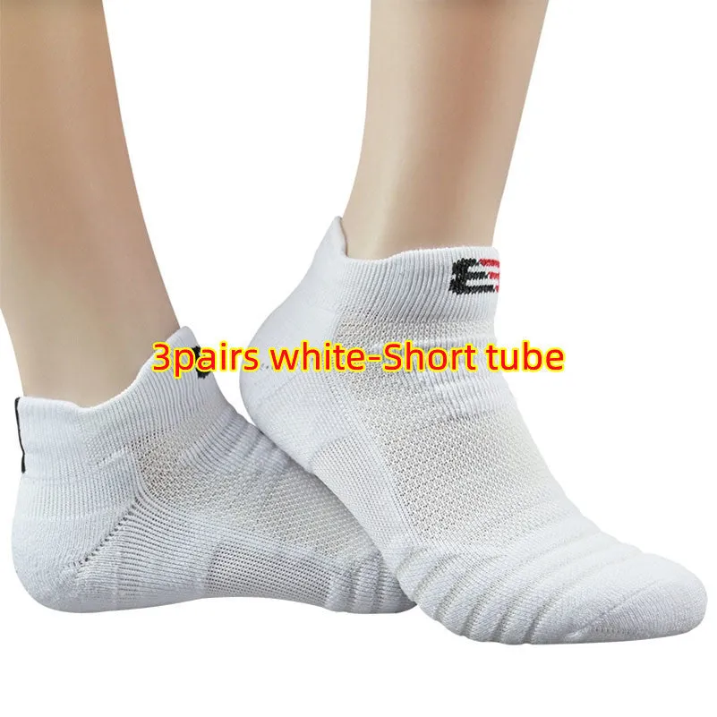 Elite  Sports Socks Low Cut Tube Basketball Thick Towel Boat Sweat-Absorbent Socks.