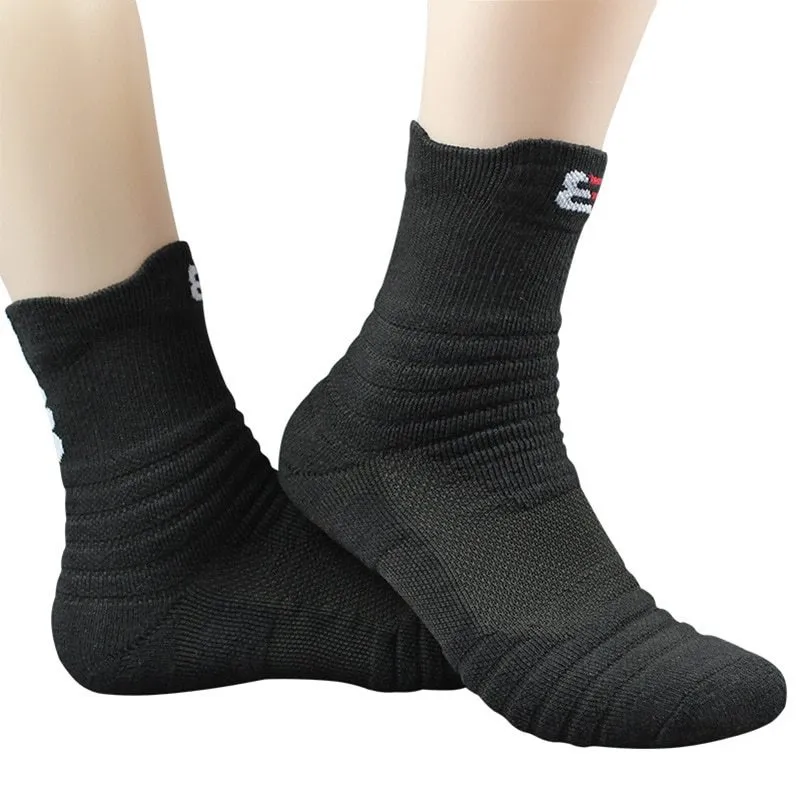 Elite  Sports Socks Low Cut Tube Basketball Thick Towel Boat Sweat-Absorbent Socks.