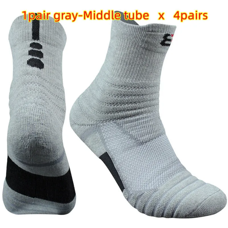 Elite  Sports Socks Low Cut Tube Basketball Thick Towel Boat Sweat-Absorbent Socks.