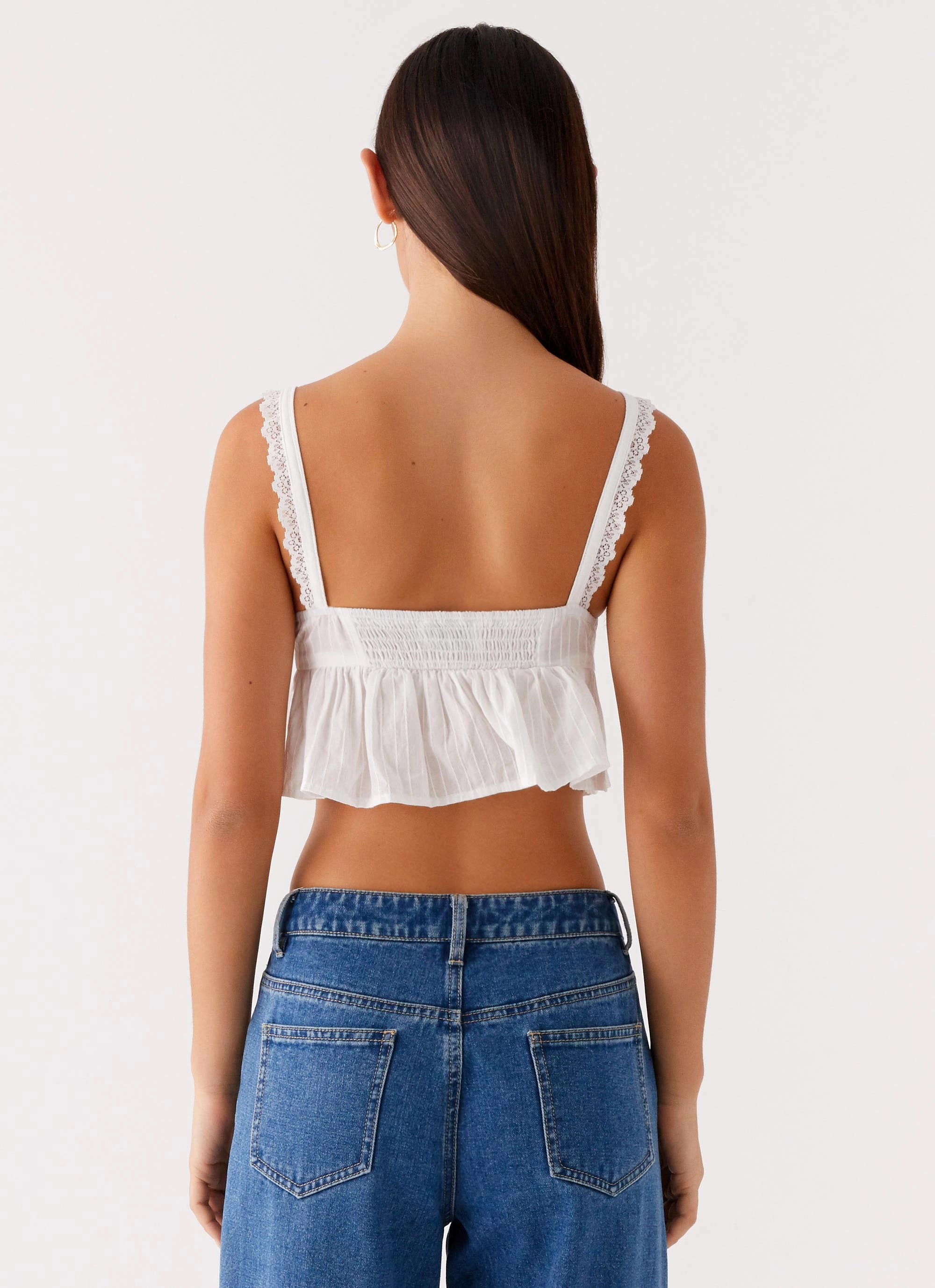 ErgonomicSleeves Unstructured Fit Elliana Cami Top - White