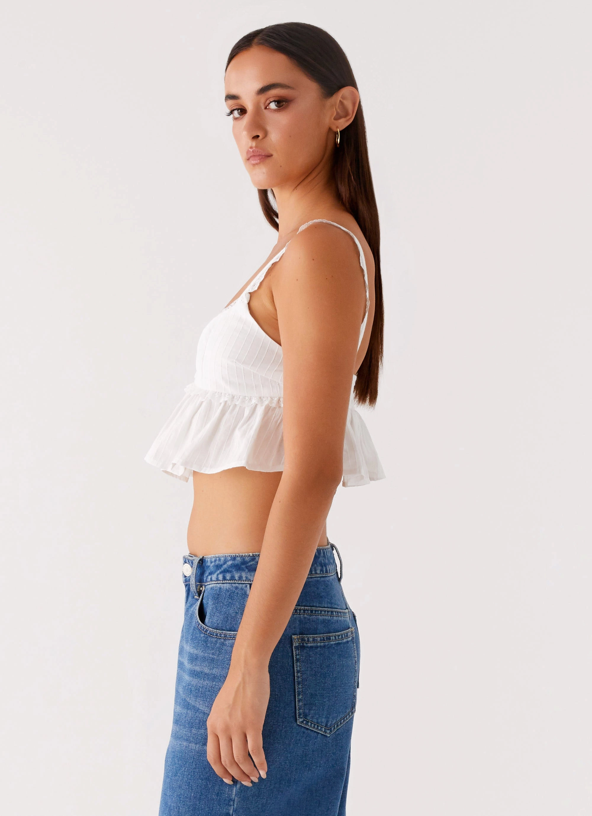 Elliana Cami Top - White UV Protective Coating AntiPilling Surface
