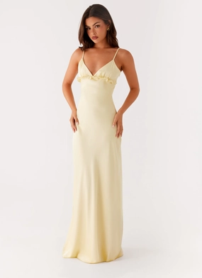 Sleek Motion Daily Mood Elona Maxi Dress - Baby Yellow