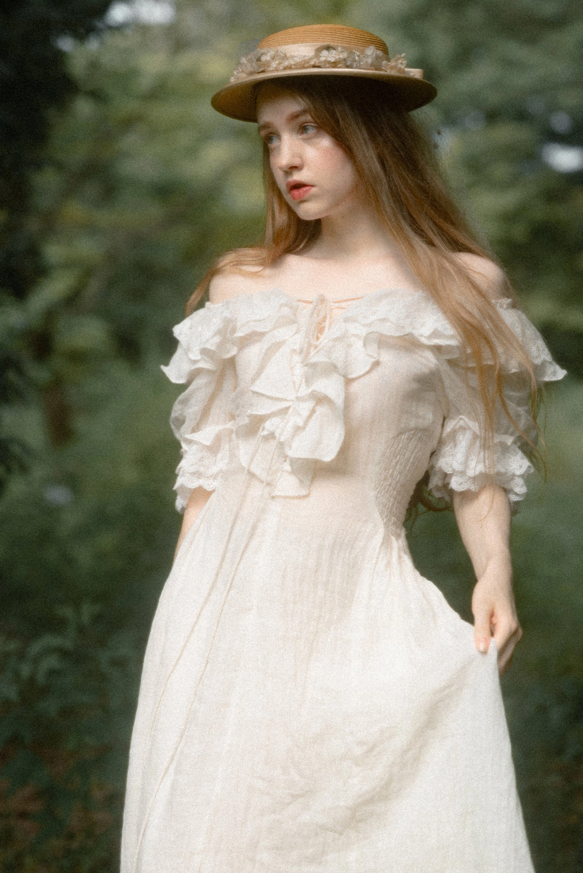 Elysia 15 | Lace-up linen flared dress Quick Layer Flowy legs