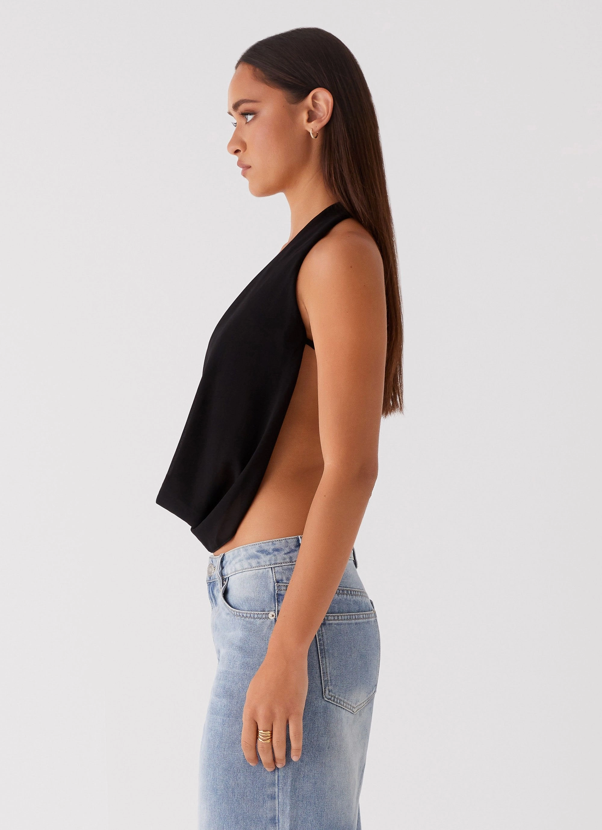 Elysia Chiffon Top - Black LightweightLayeredFabric Winter Wardrobe