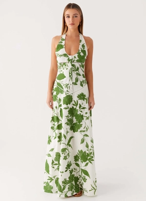 Ember Valley Maxi Dress - Verdant Bloom Classic and Modern